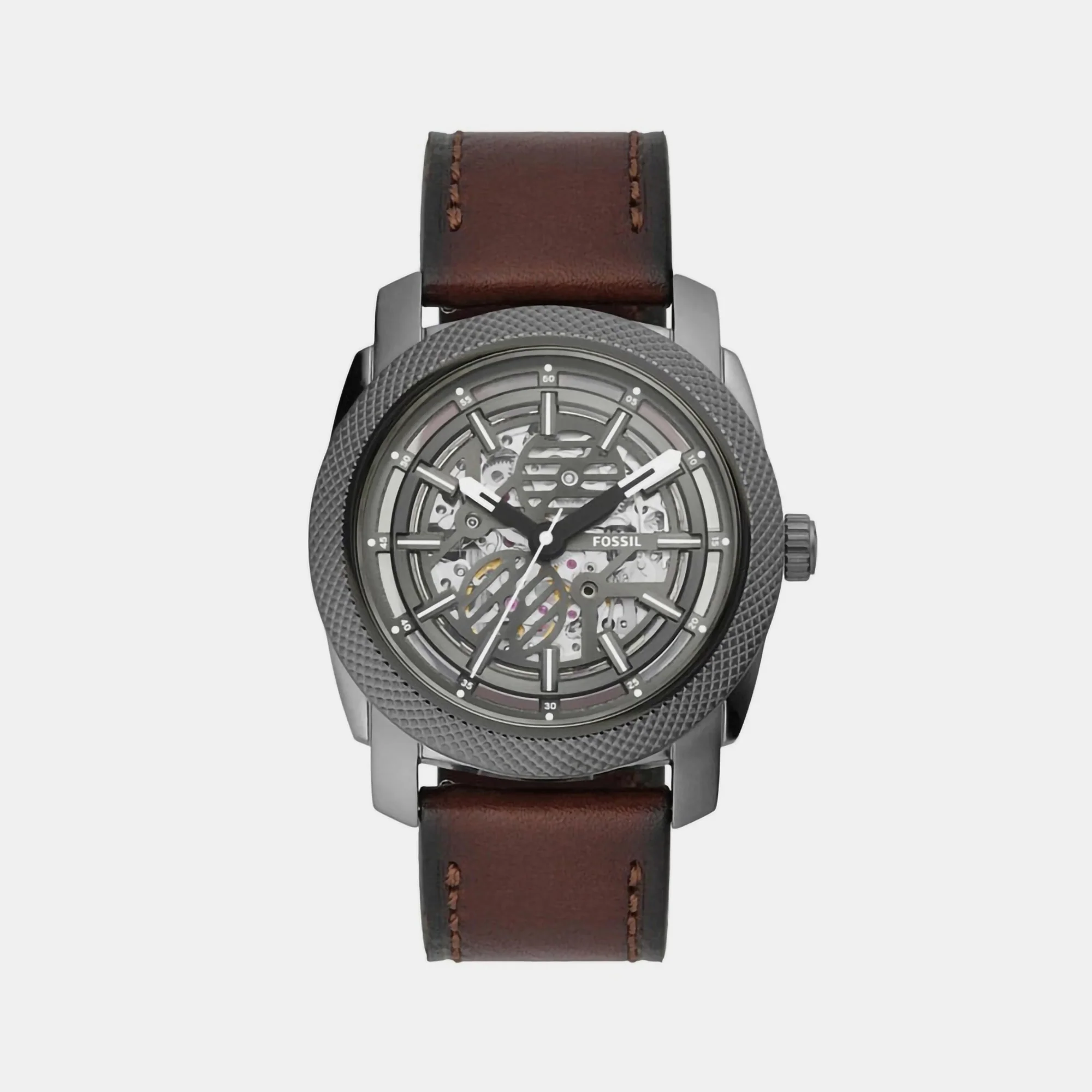 Machine Men Automatic Grey Dial Analog Leather Watch ME3254 - Image 2