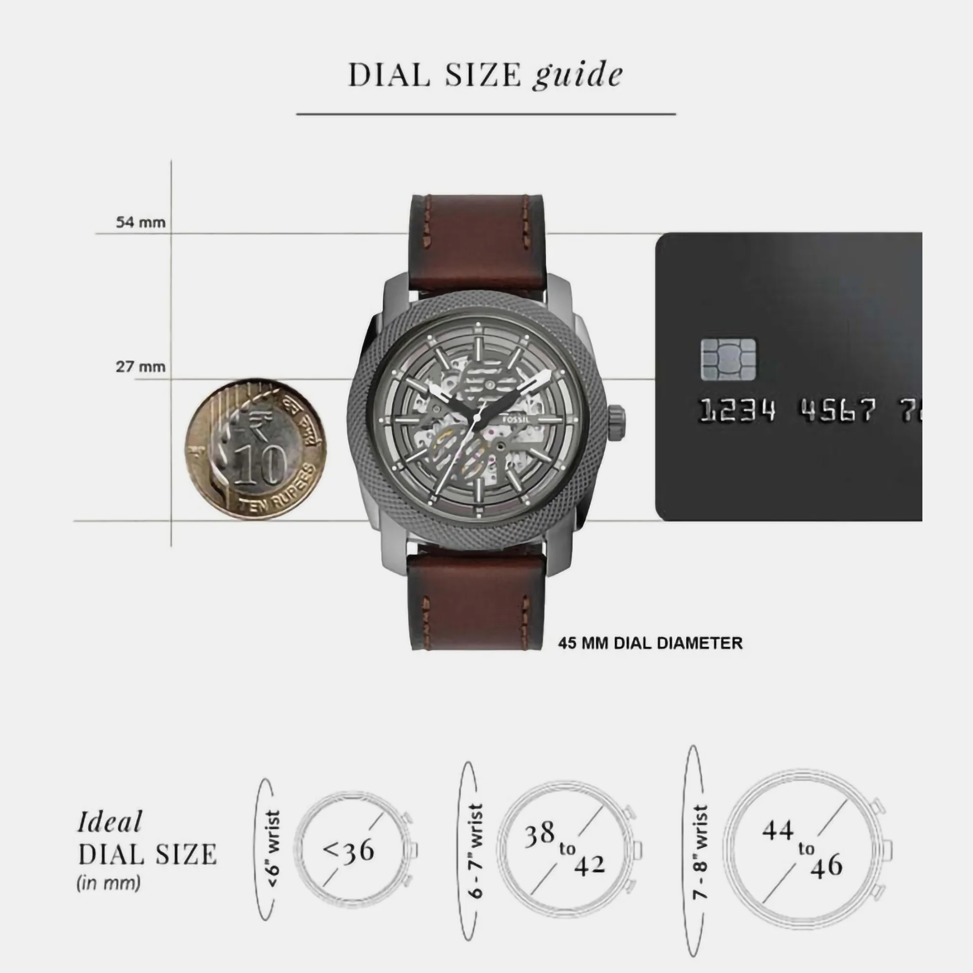 Machine Men Automatic Grey Dial Analog Leather Watch ME3254 - Image 4