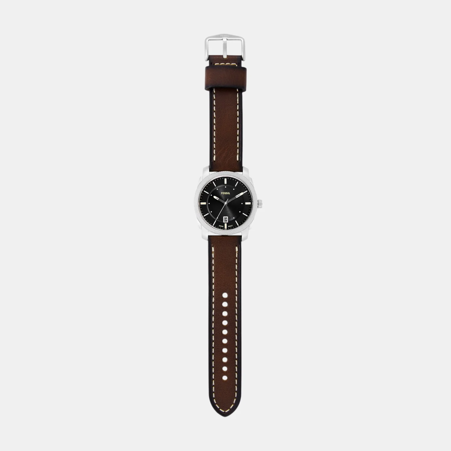 Machine Men Quartz Black Dial Analog Leather Watch FS6081SET - Image 7