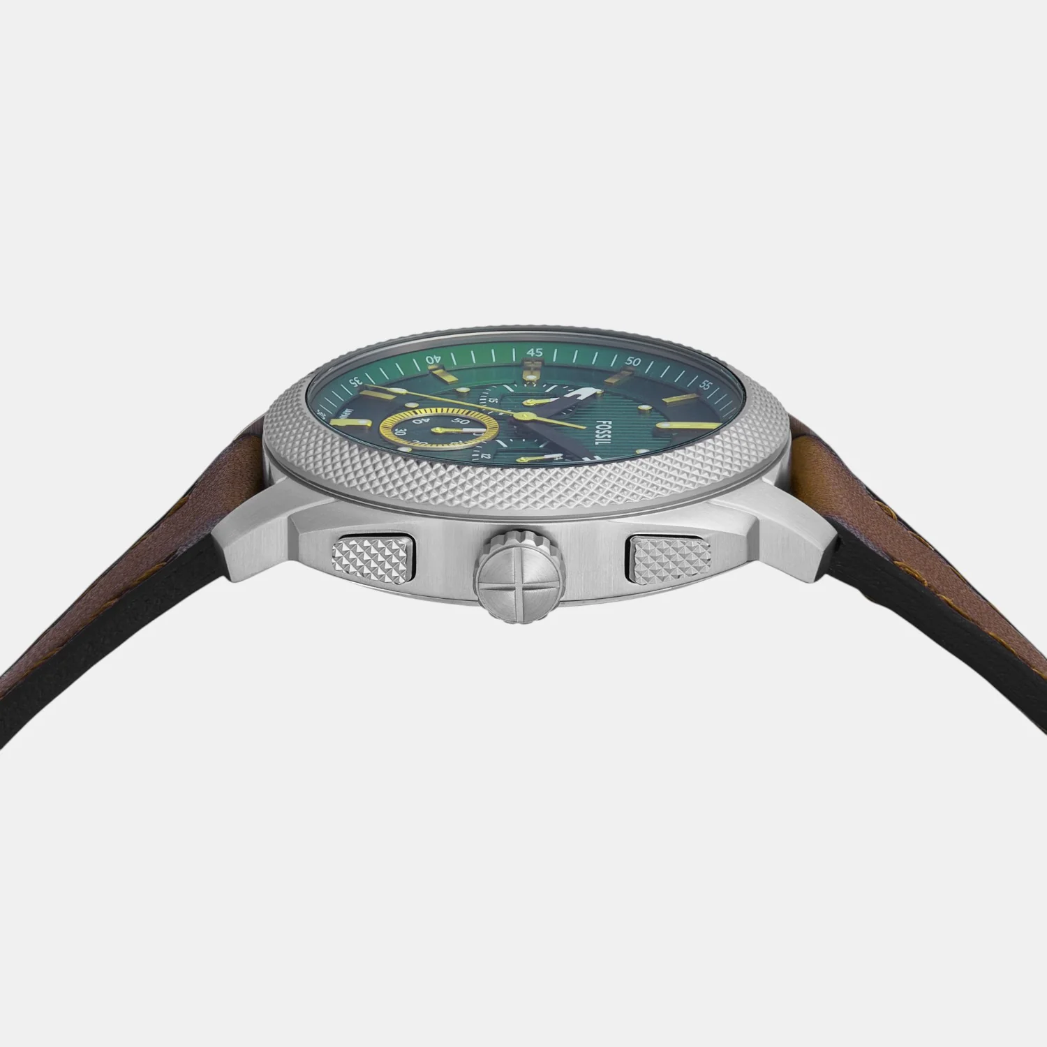 Machine Men Quartz Green Dial Chronograph Leather Watch FS6100 - Image 5