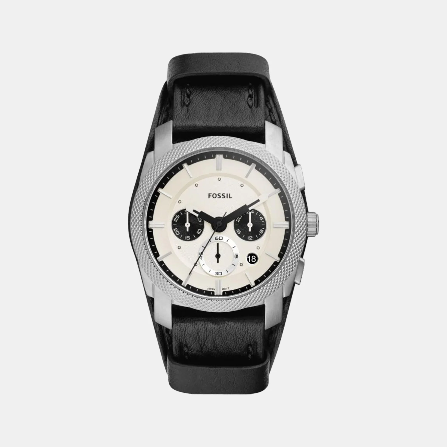 Machine Men Quartz White Dial Chronograph Leather Watch FS5921