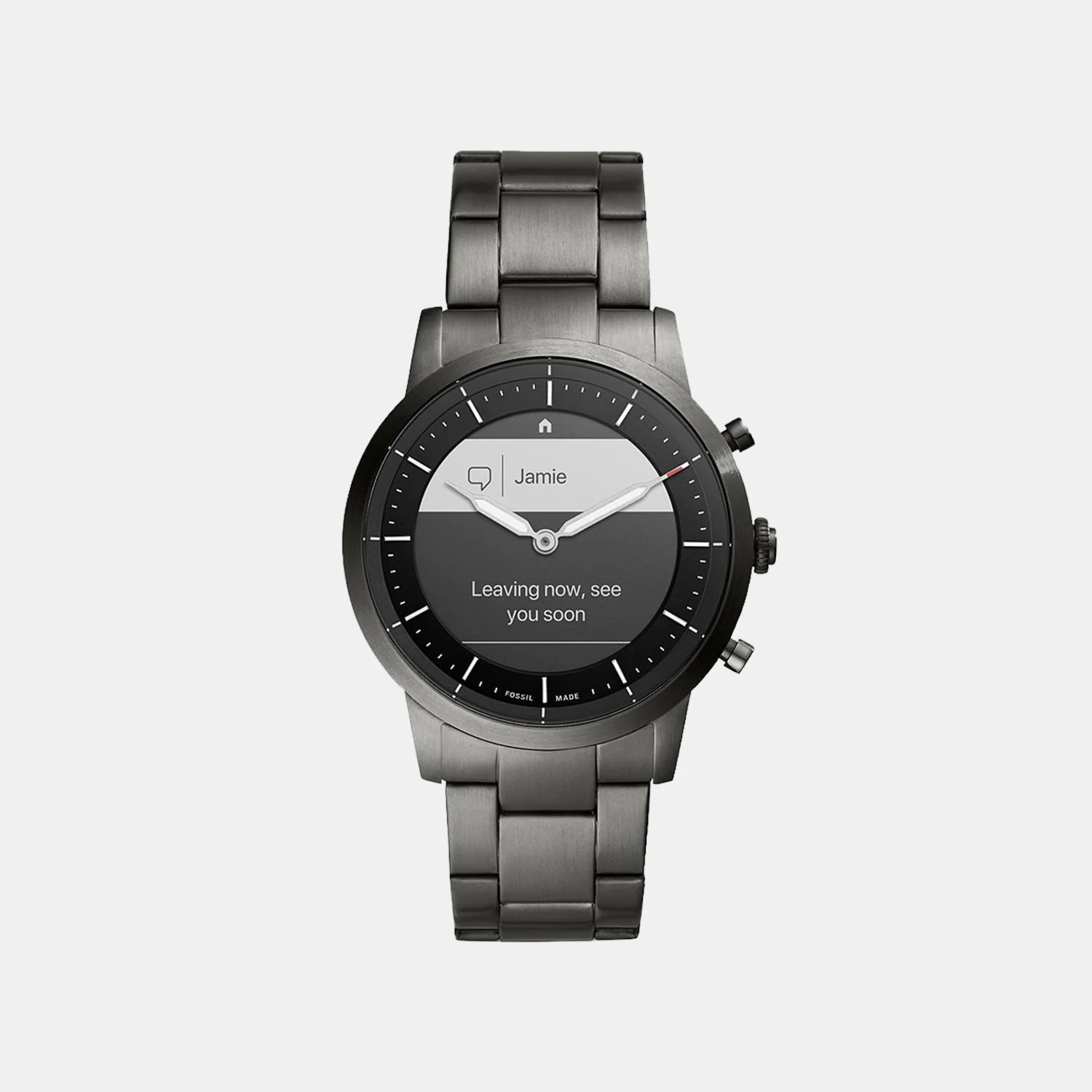 Men Processor Black Dial Hybrid Stainless Steel Watch FTW7009 - Image 5
