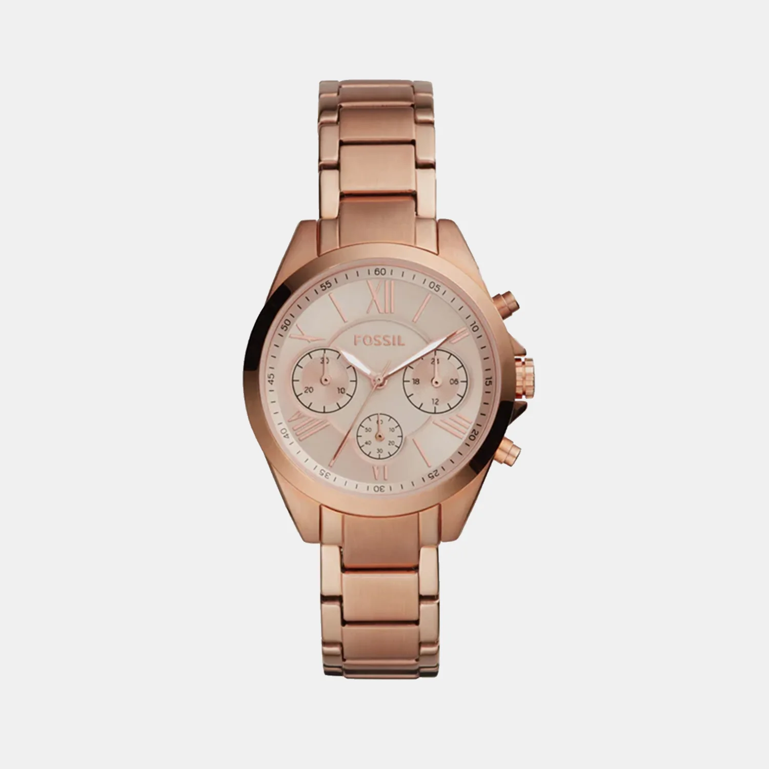 Modern Courier Women Quartz Rose Gold Dial Chronograph Stainless Steel Watch BQ3036 - Image 2