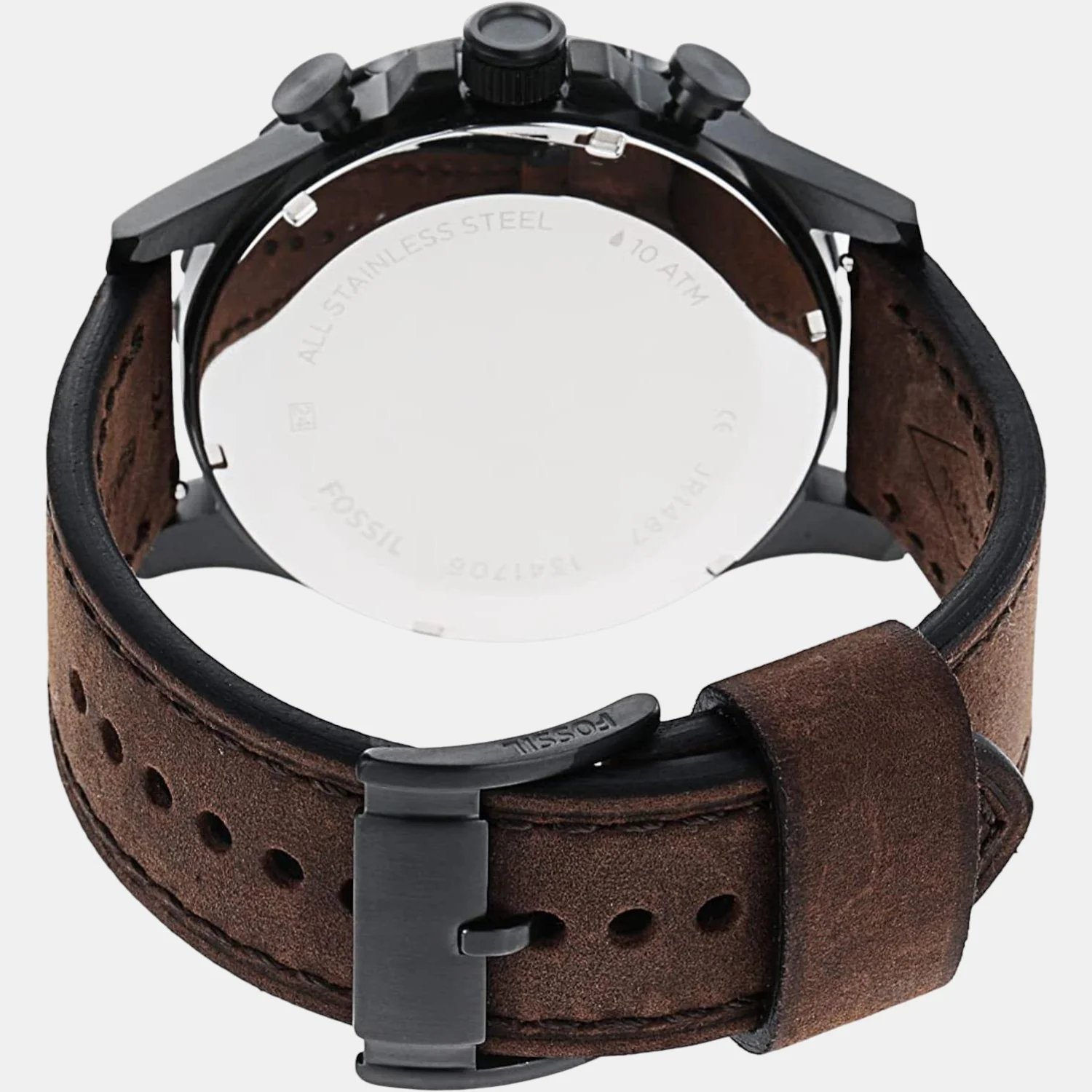 Nate Men Quartz Brown Dial Chronograph Leather Watch JR1487 - Image 3