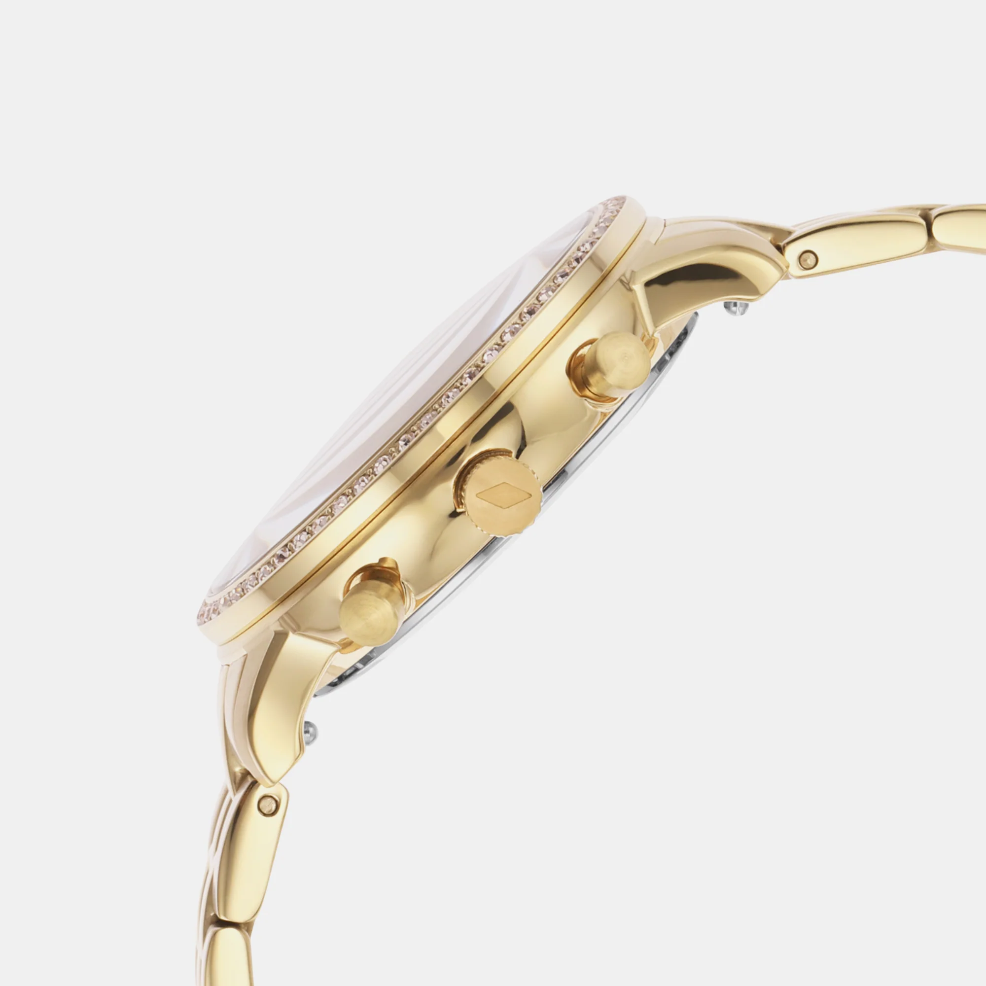 Neutra Women Quartz Gold Dial Chronograph Stainless Steel Watch ES5219 - Image 2