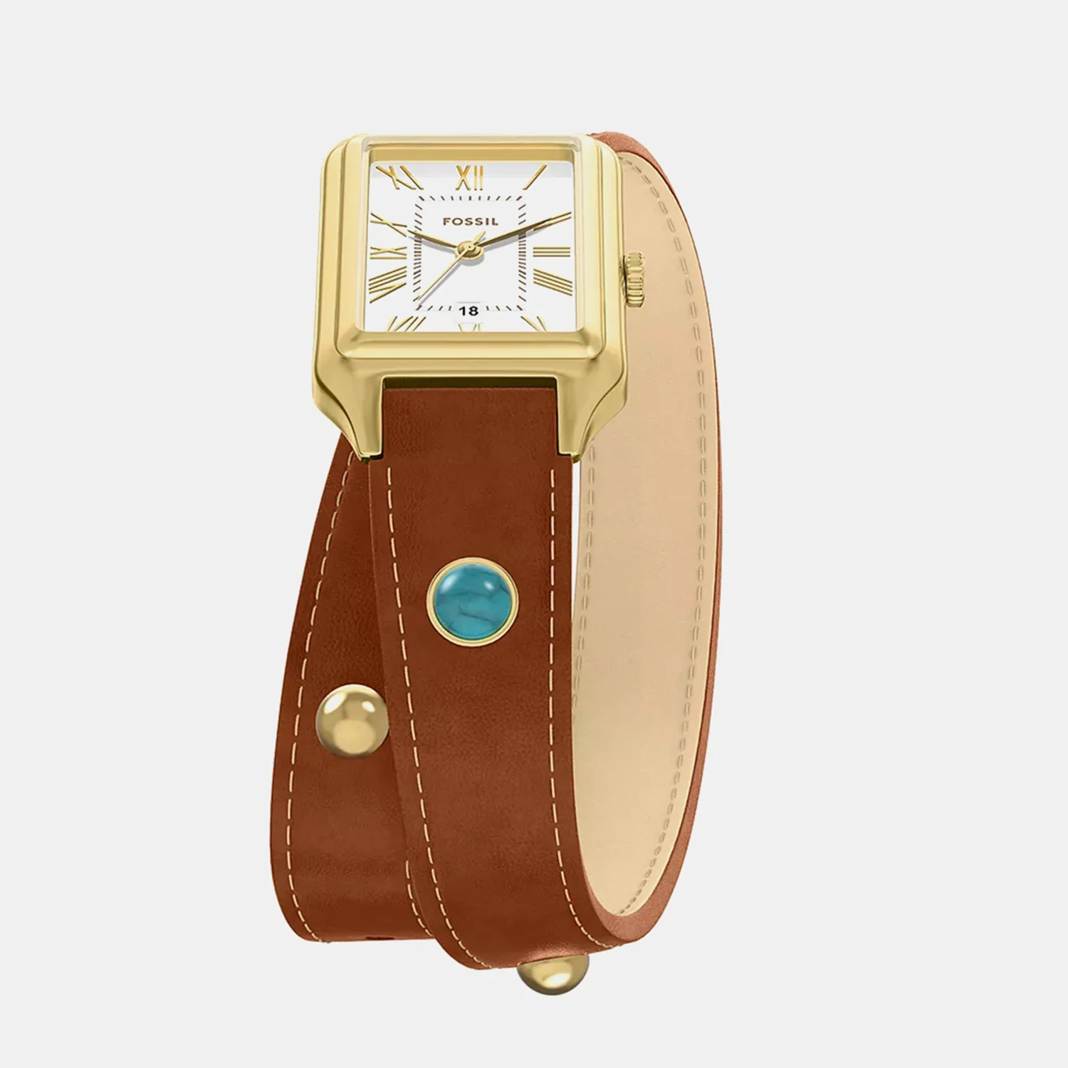 Raquel Women Quartz Silver Dial Analog Leather Watch ES5418 - Image 5