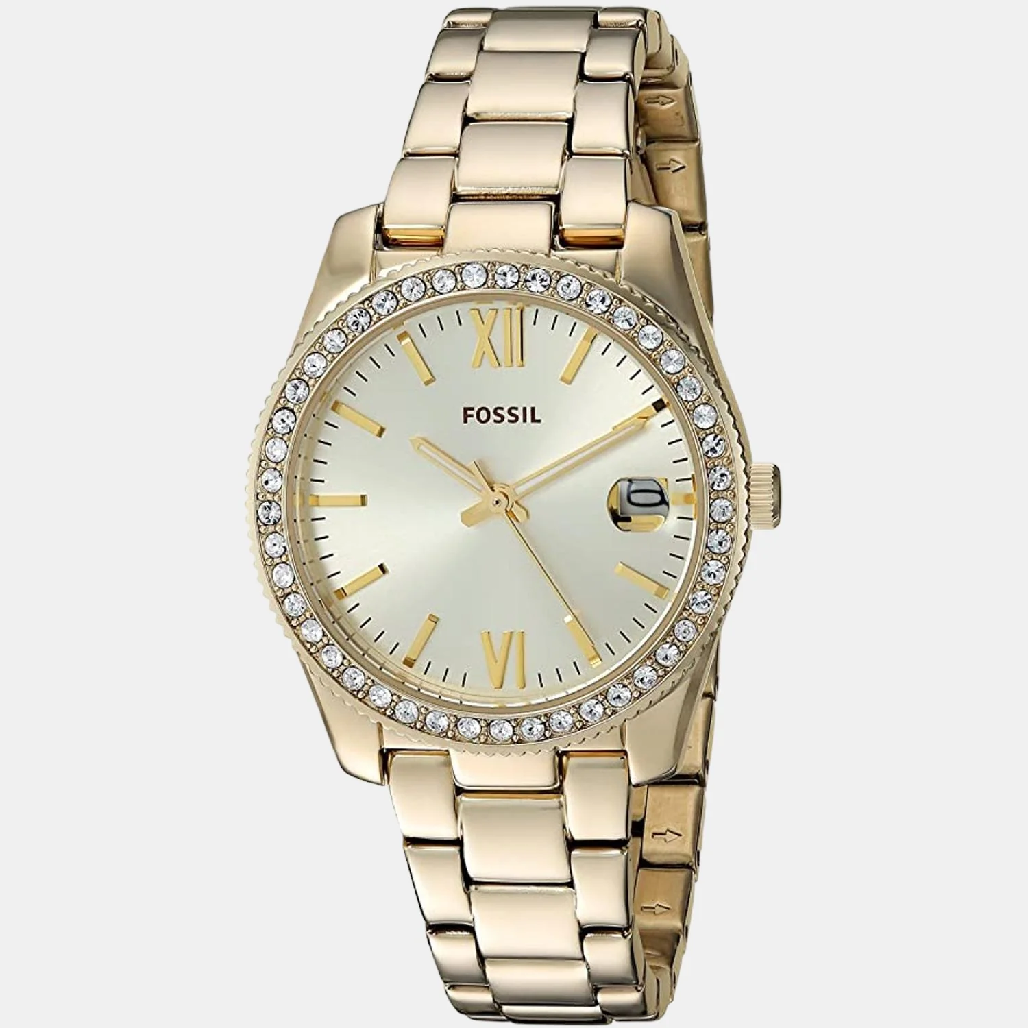 Scarlette Mini Women Quartz Gold Dial Analog Stainless Steel Watch ES4374 - Image 3