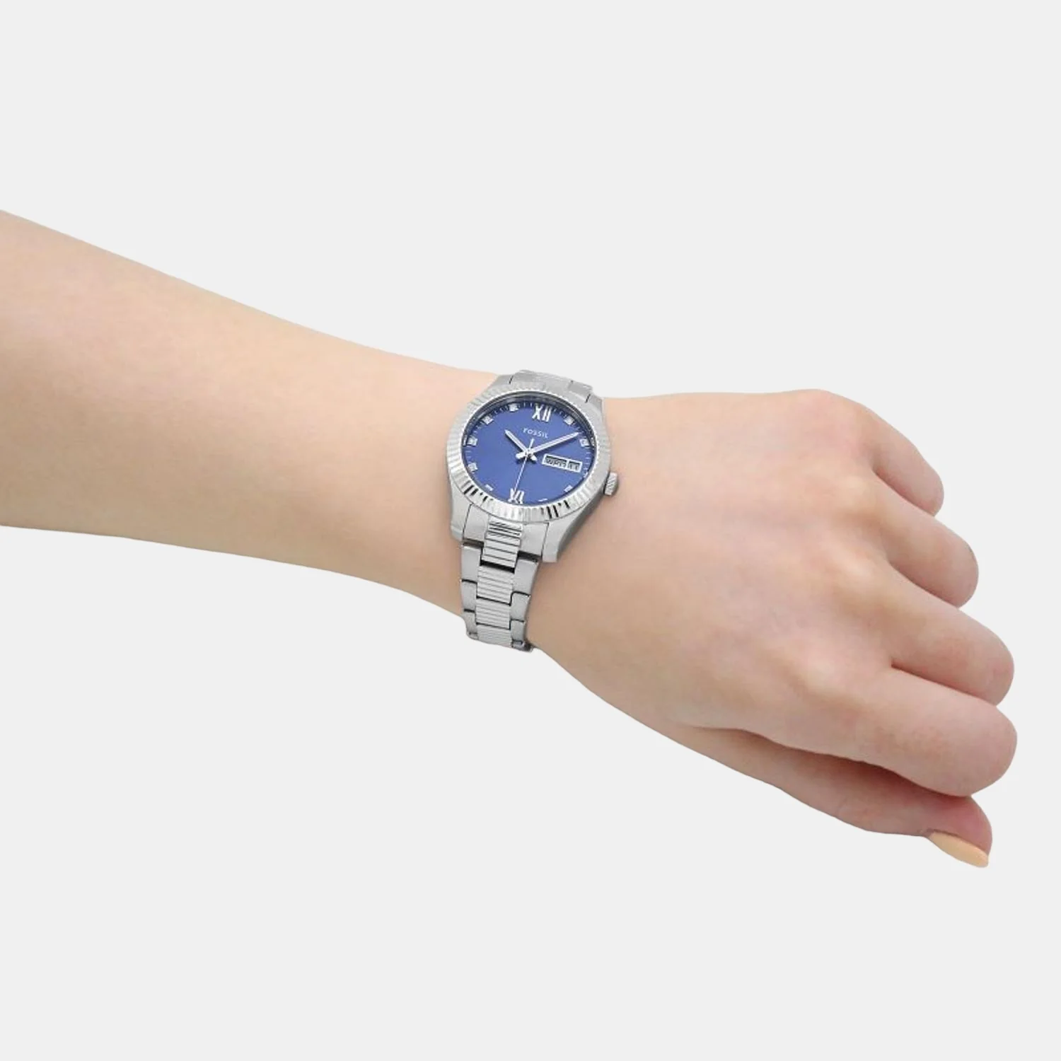 Scarlette Women Quartz Blue Dial Analog Stainless Steel Watch ES5197 - Image 8