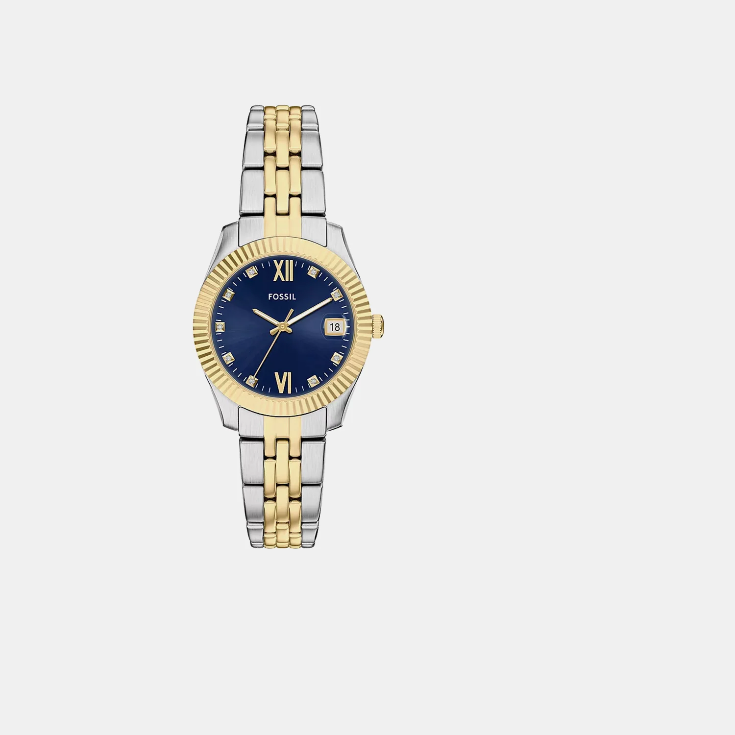 Scarlette Women Quartz Blue Dial Analog Stainless Steel Watch ES5443