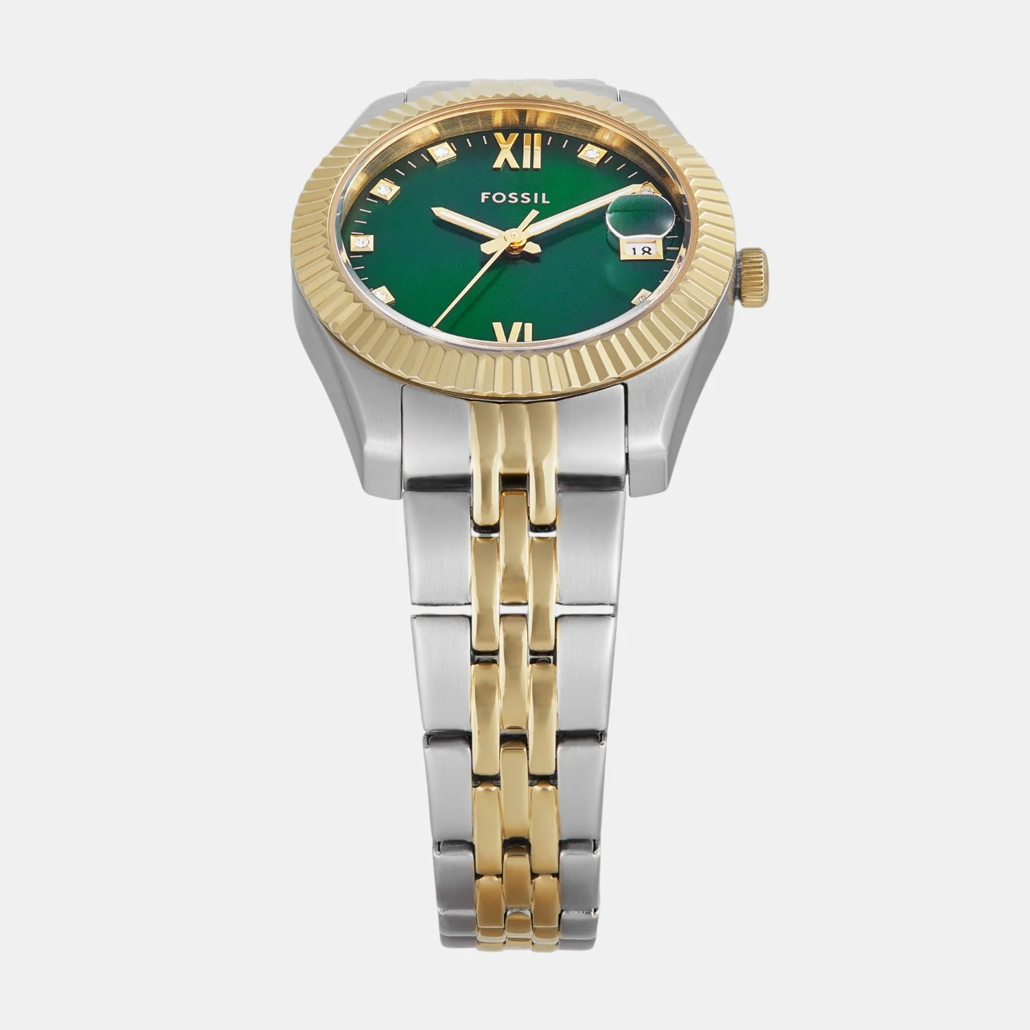 Scarlette Women Quartz Green Dial Analog Stainless Steel Watch ES5388 - Image 3