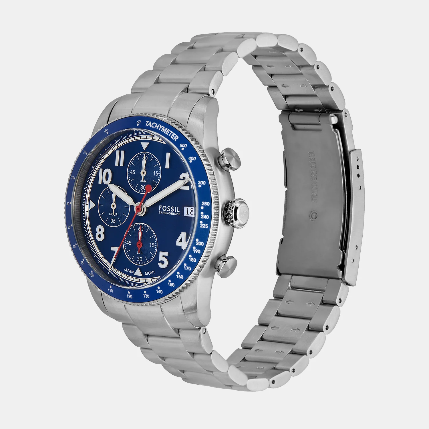 Sport Tourer Men Quartz Blue Dial Chronograph Stainless Steel Watch FS6047 - Image 4
