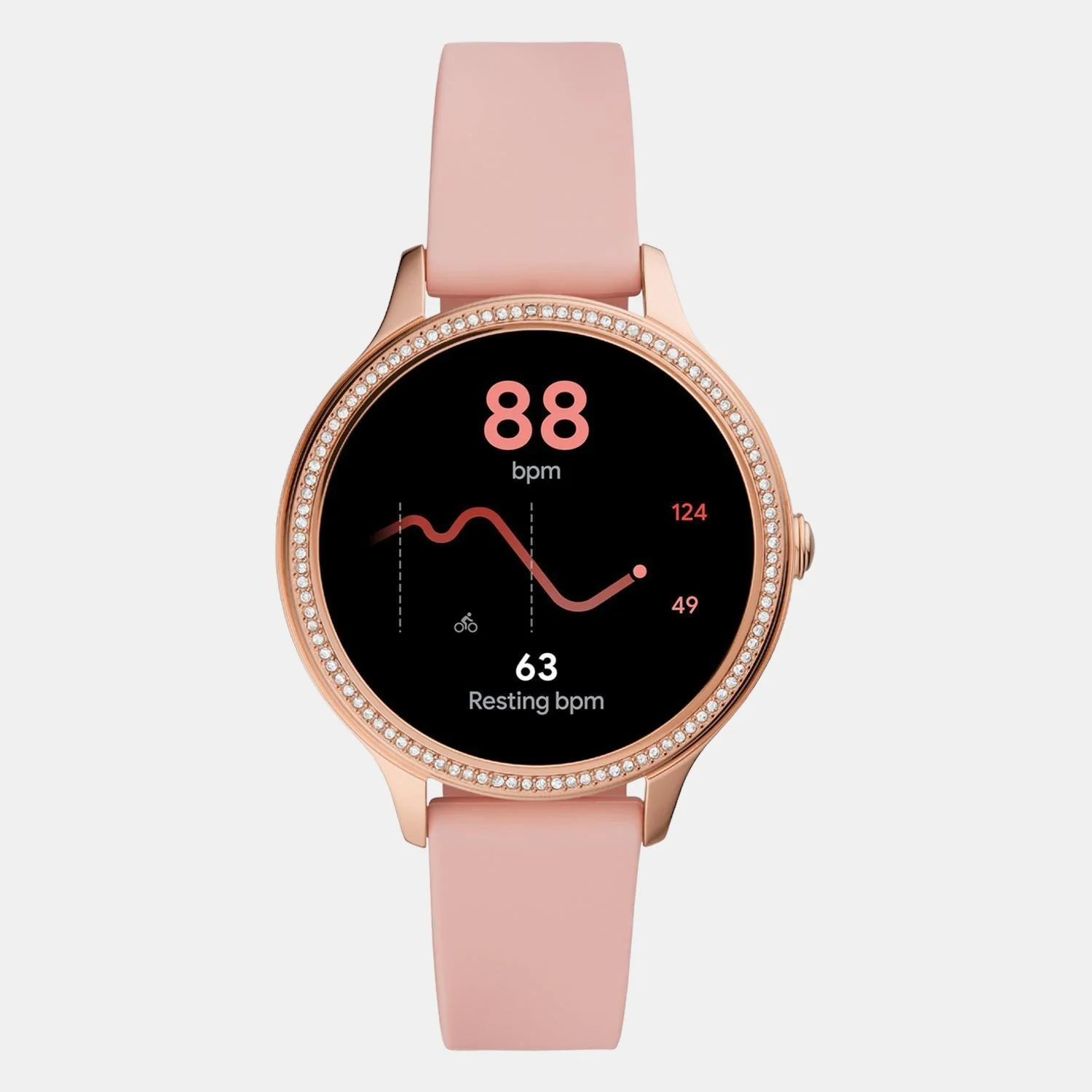 Women Automatic Black Dial Digital Silicone Watch FTW6066 - Image 3