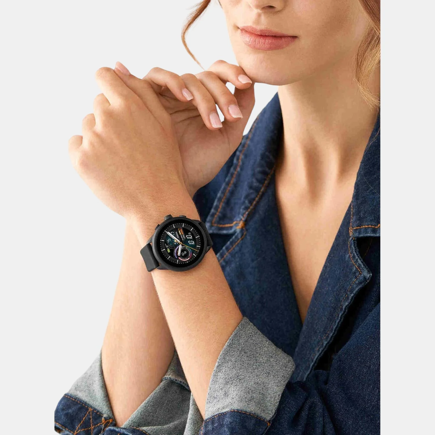 Women Processor Black Dial Digital Silicone Watch FTW4069 - Image 6