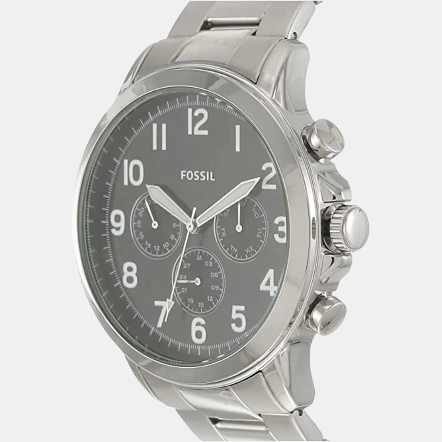 Yorke Men Quartz Black Dial Chronograph Stainless Steel Watch BQ2541 - Image 2