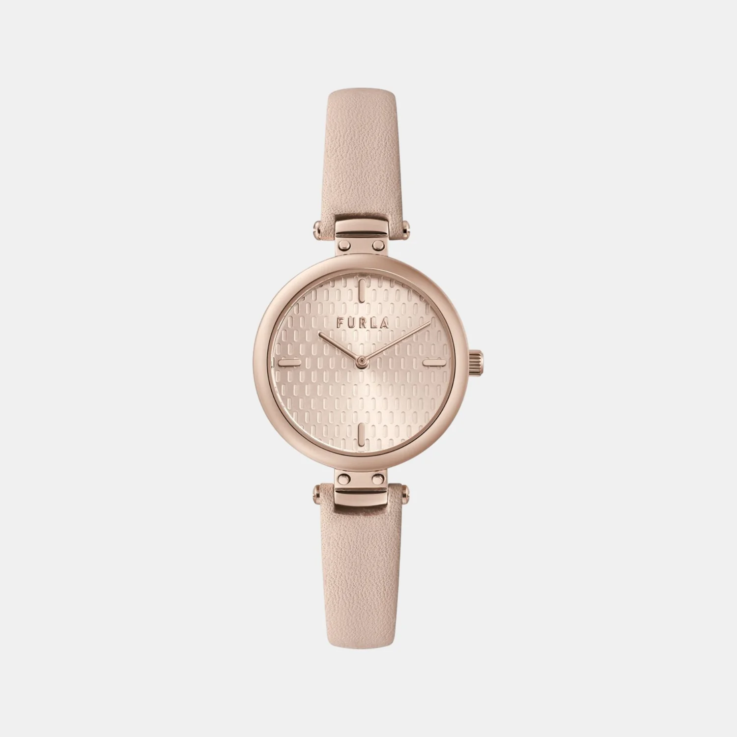 Furla New Pin Women Quartz Rose Gold Dial Analog Leather Watch WW00018004L3 - Image 2