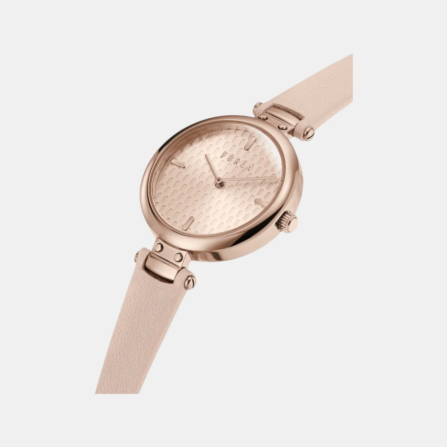 Furla New Pin Women Quartz Rose Gold Dial Analog Leather Watch WW00018004L3 - Image 4