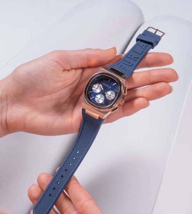 Women Quartz Blue Dial Analog Silicone Watch WW00036005L3 - Image 3