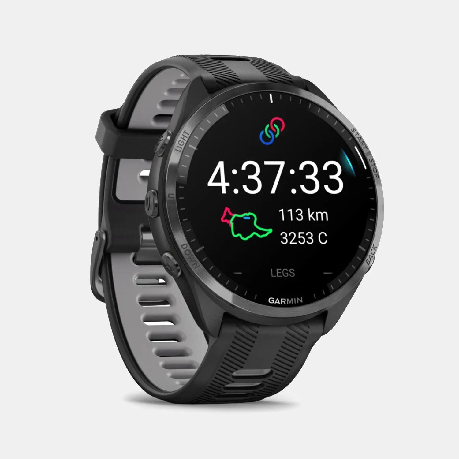 Forerunner 965 Men Automatic Carbon Grey Digital Silicone Watch  010-02809-10 - Image 4