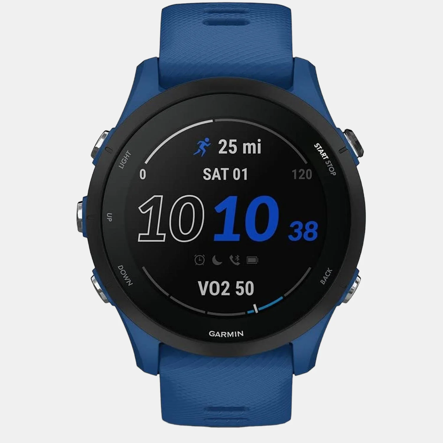 Men Processor Black Dial LCD Silicone Watch FORERUNNER 255 BASICTIDALBLUE 010-02641-53 - Image 3