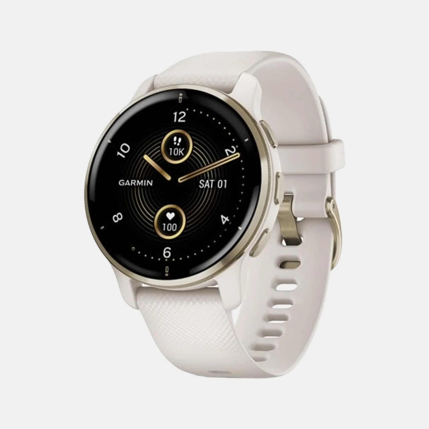 Men Processor Cream Dial Digital Silicone Watch VENU 2 PLUS CREAM GOLD 010-02496-52F