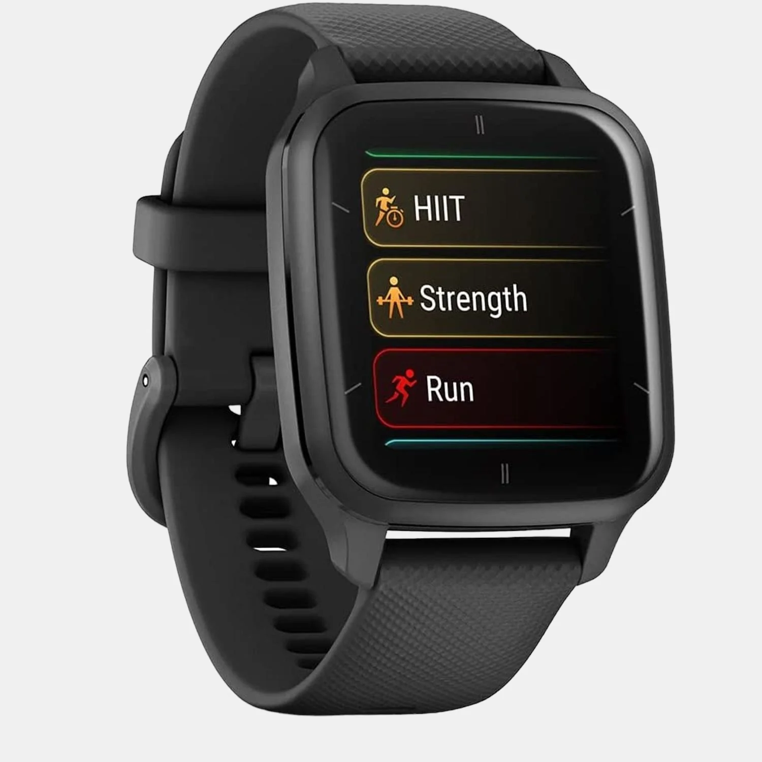 Unisex Processor Black Dial Amoled Silicone Watch VENU SQ 2 MUSIC BLACK SLATE 010-02700-80 - Image 6