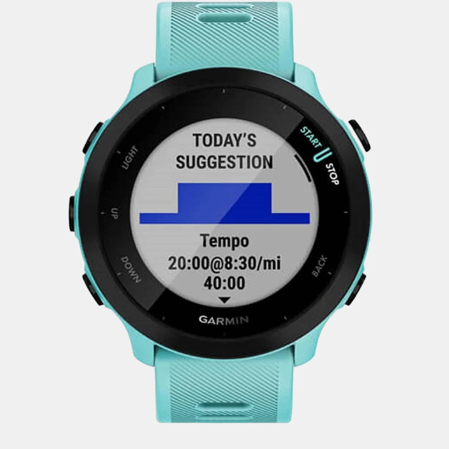 Women Processor Black Dial Digital Silicone Watch FORERUNNER 55 AQUA 010-02562-52 - Image 2