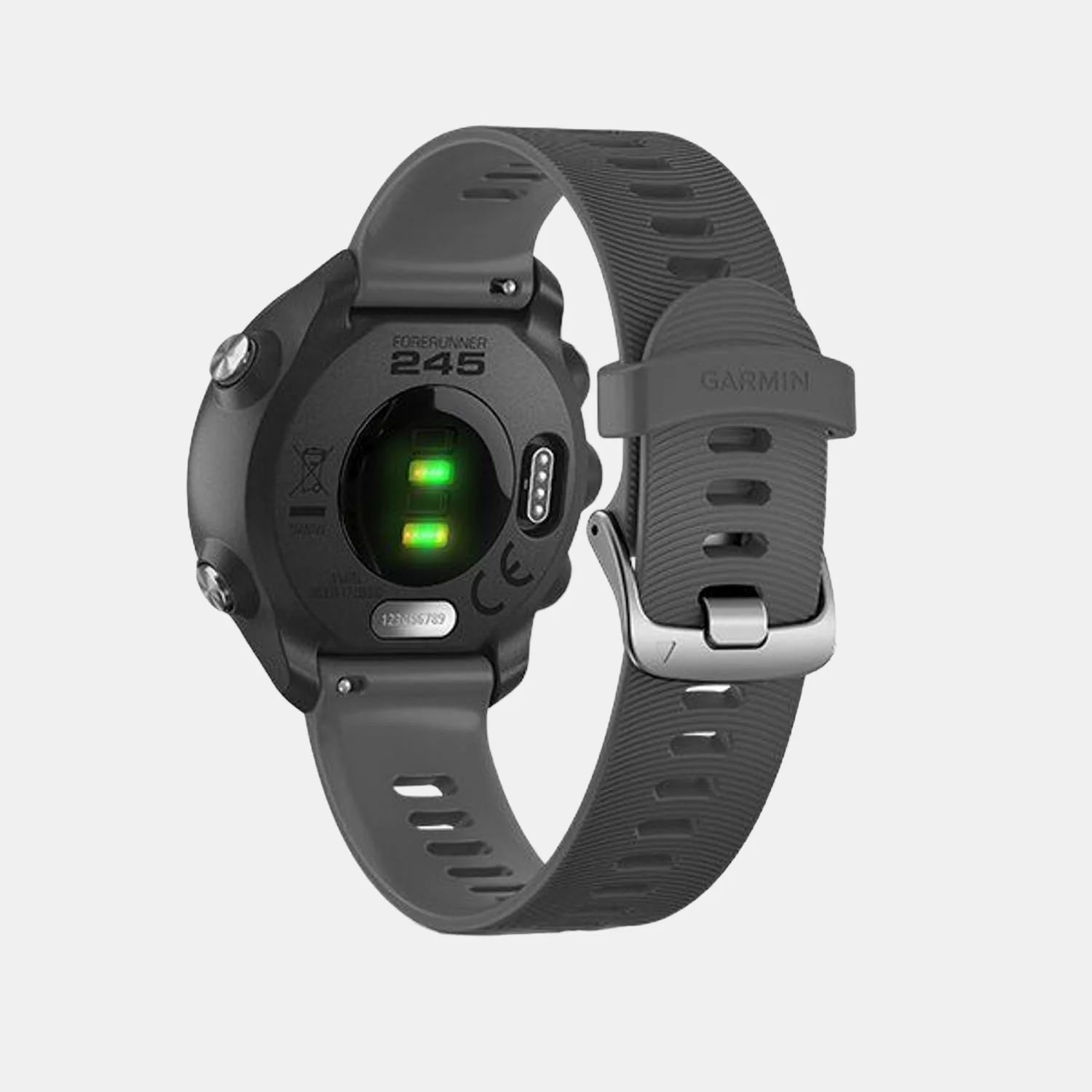 Women Processor Black Dial LCD Silicone Watch FORERUNNER 245 SLATE GRAY 010-02120-44 - Image 4
