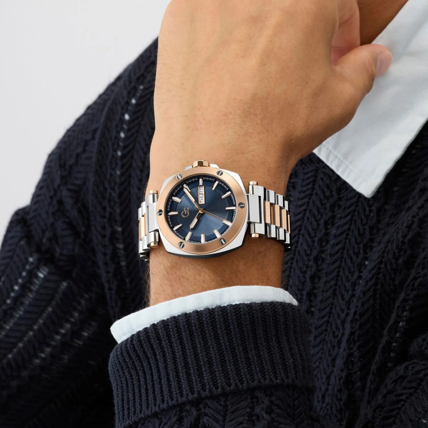 Dress Men Quartz Blue Dial Analog Stainless Steel Watch Z78002G7 - Image 7