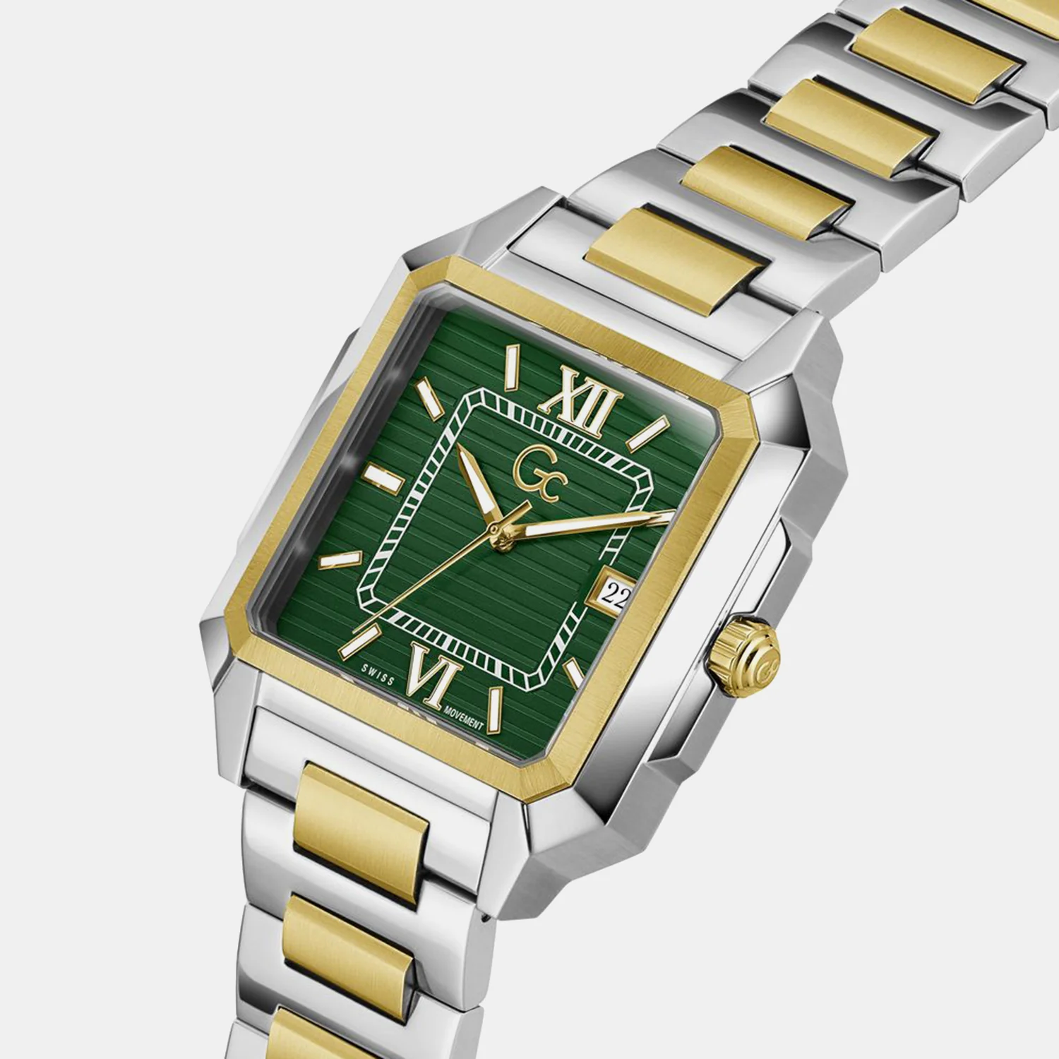 Dress Men Quartz Green Dial Analog Stainless Steel Watch Z74004G9 - Image 4
