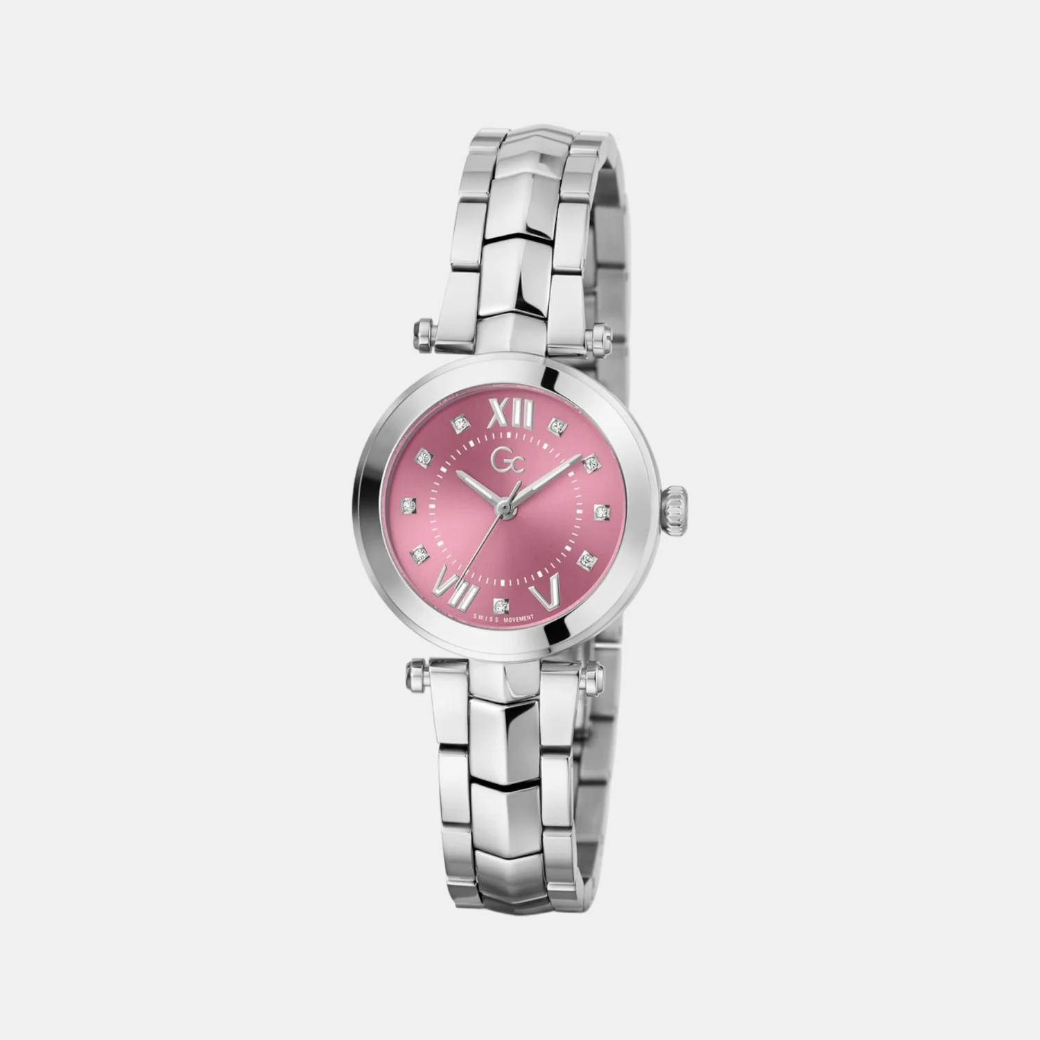 Dress Women Quartz Pink Dial Analog Stainless Steel Watch Y93008L3 - Image 2
