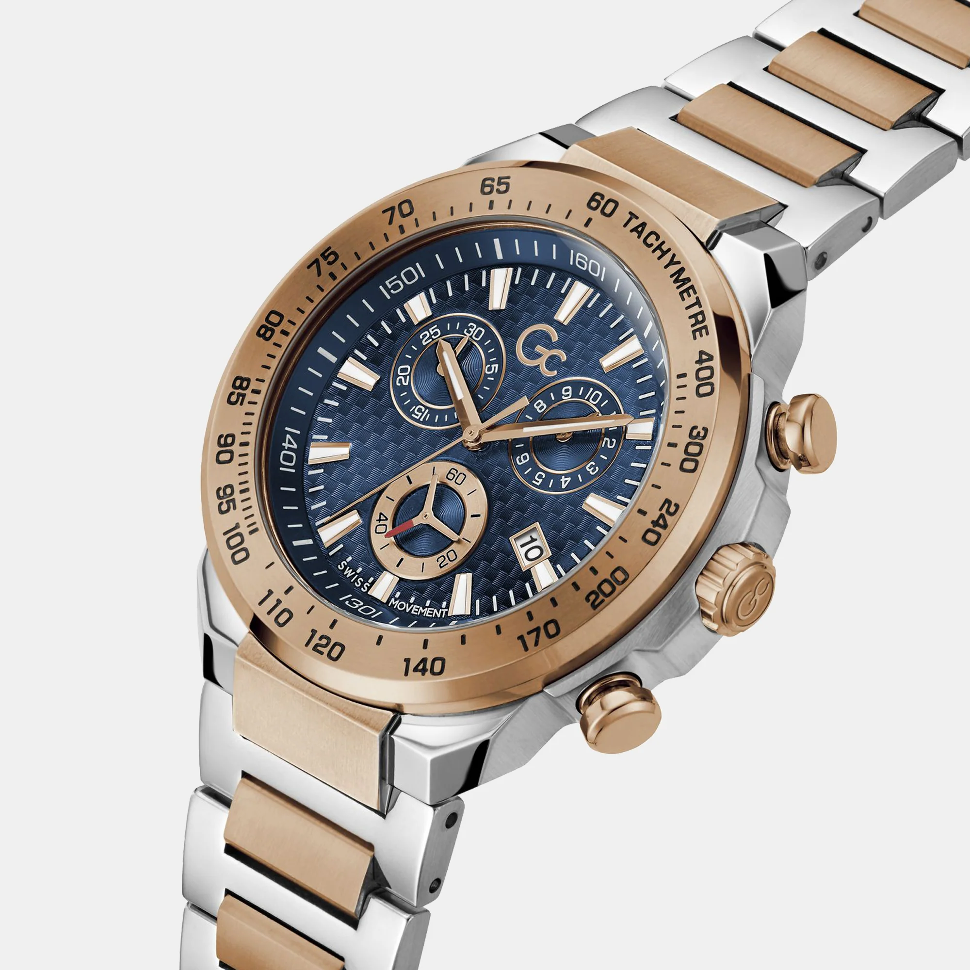First Class Chrono Men Quartz Blue Dial Chronograph Stainless Steel Watch Z35001G7MF - Image 4