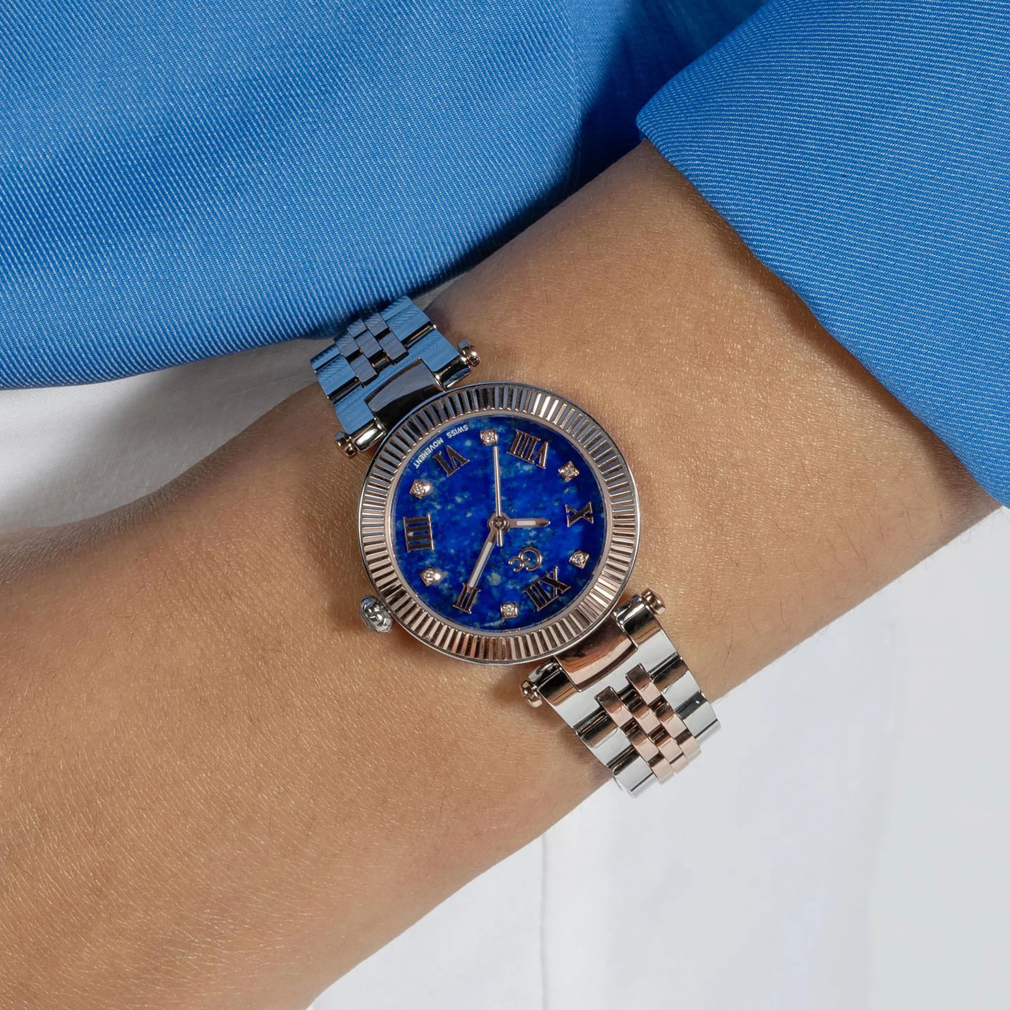 Flair Small Women Quartz Blue Dial Analog Stainless Steel Watch Z02004L7MF - Image 9