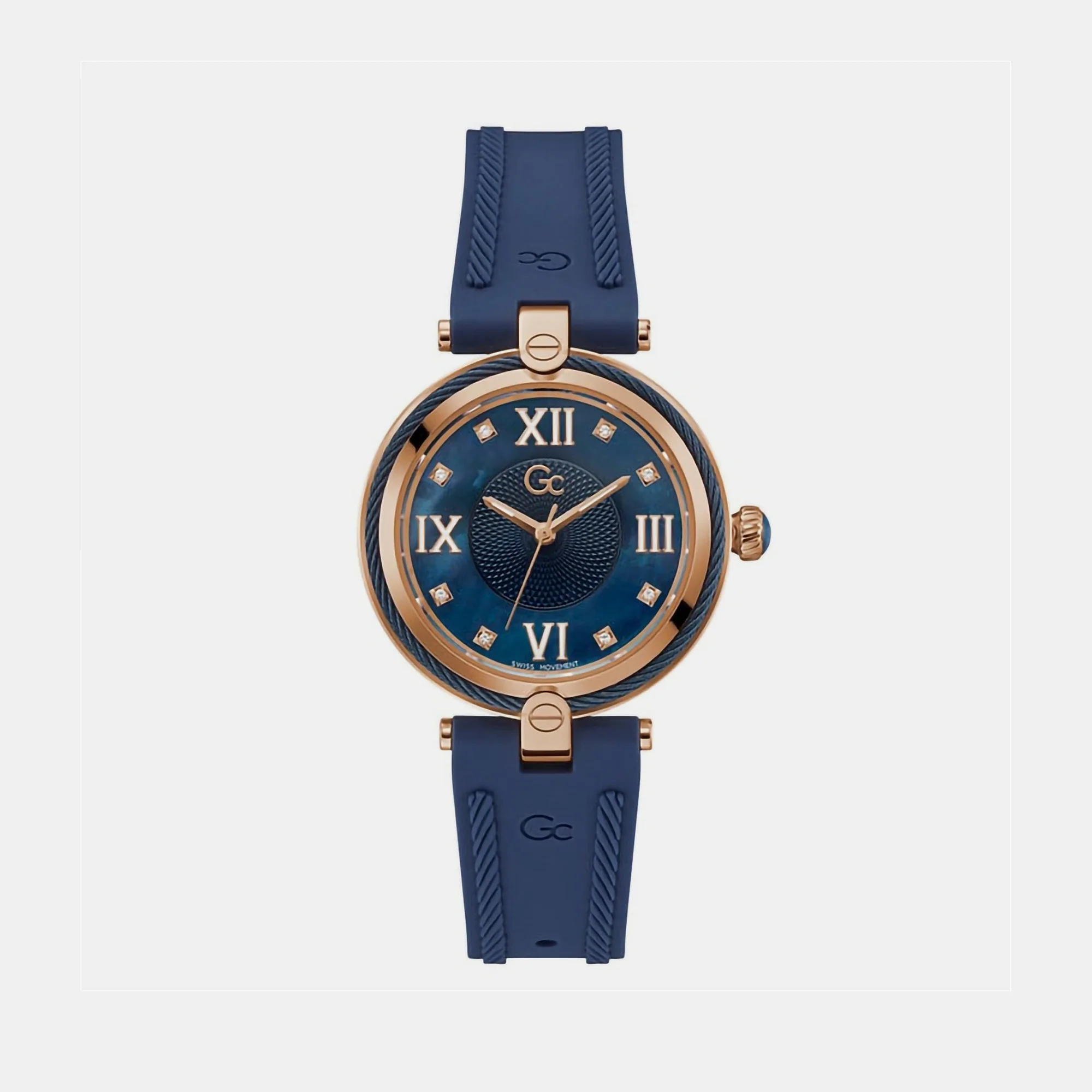 Fusion Cable Women Quartz Mother Of Pearl Dial Analog Silicone Watch Z15004L7MF - Image 2