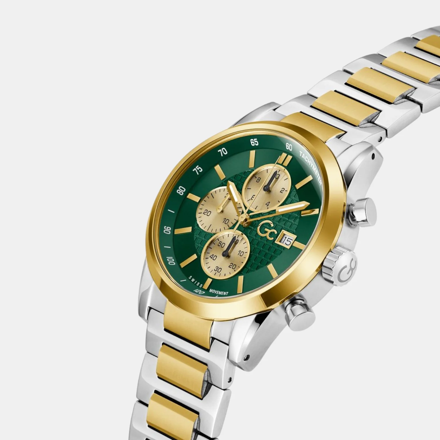 Gallant Men Quartz Green Dial Chronograph Stainless Steel Watch Z61002G9 - Image 4
