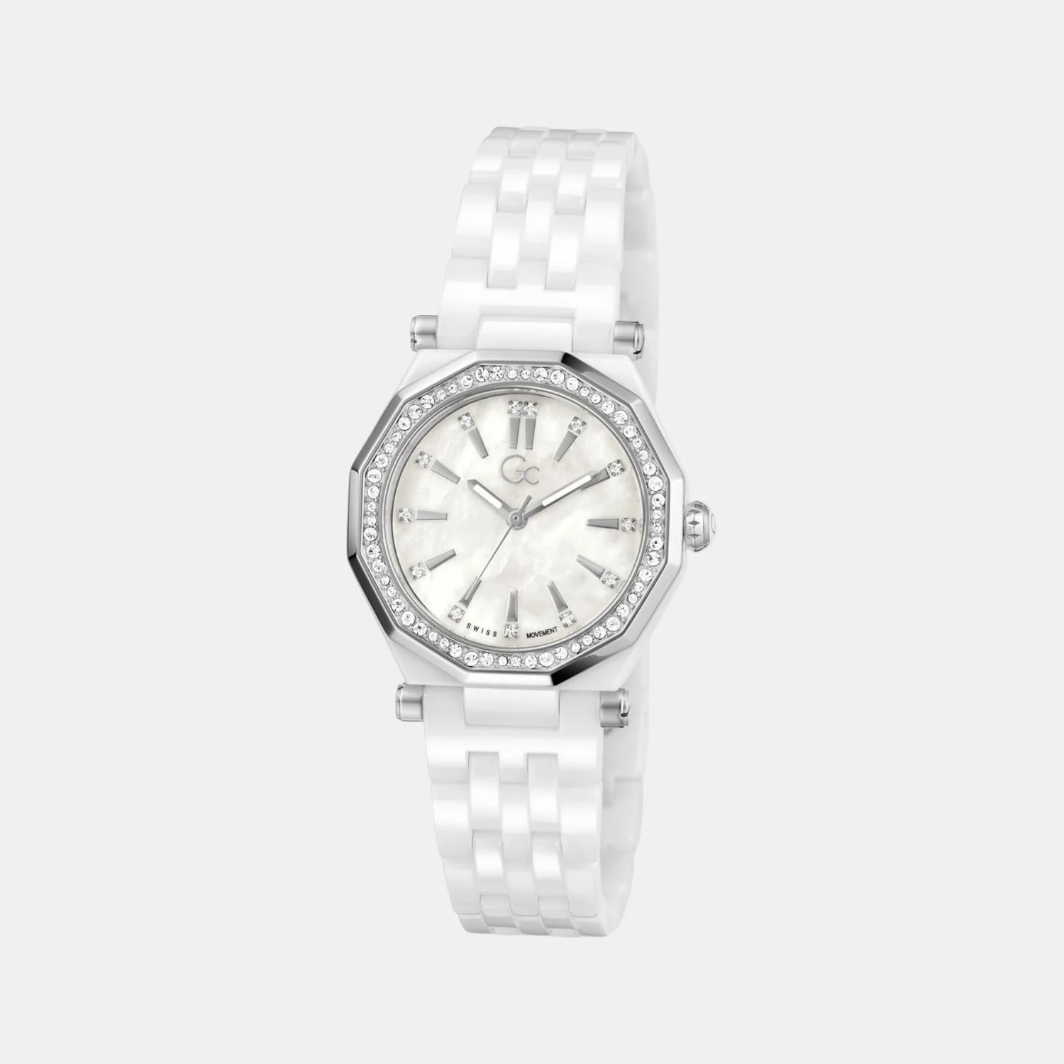 Gc Gleam Women Quartz White Dial Multi-Function Ceramic Watch Z59003L1 - Image 3