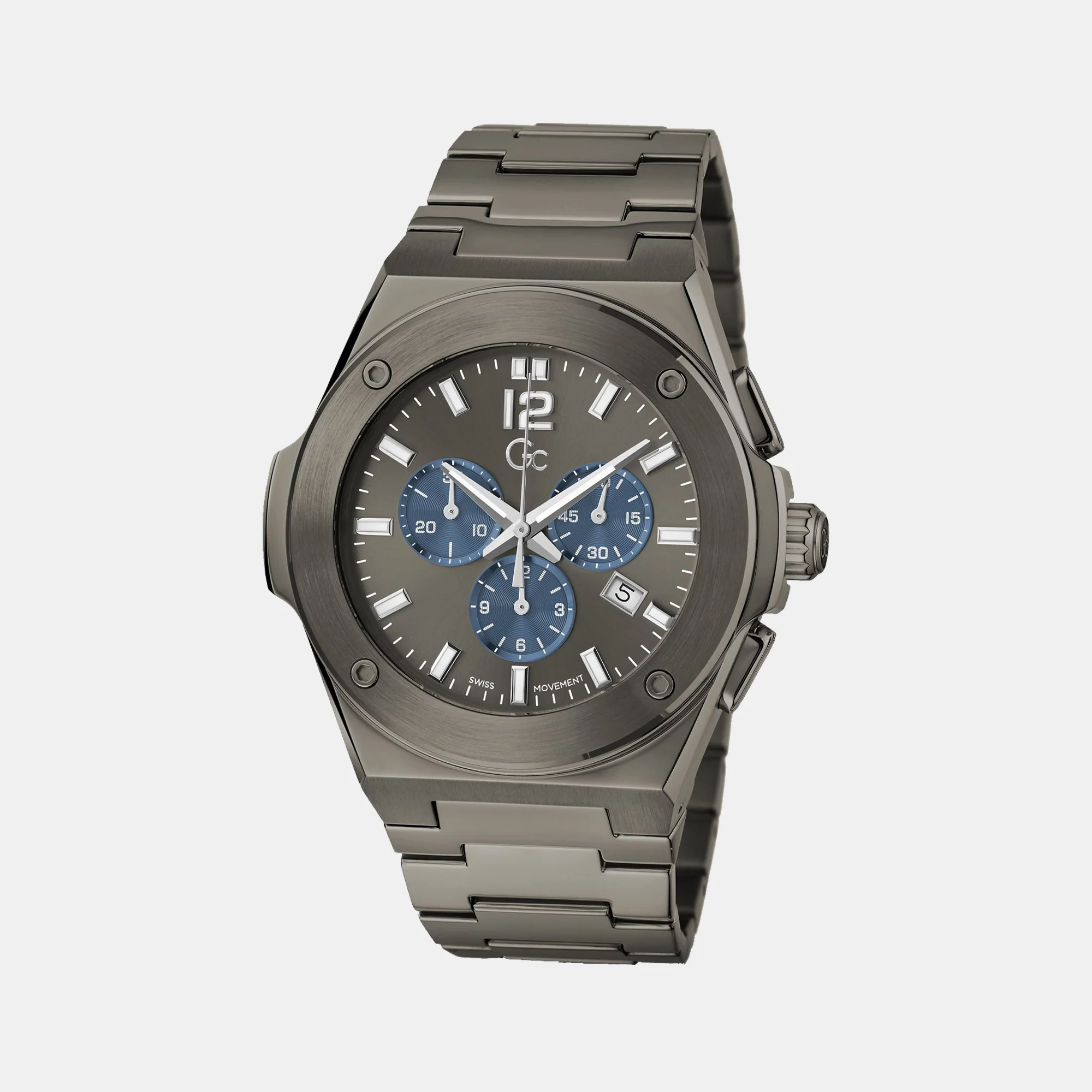 Idol Men Quartz Grey Dial Chronograph Stainless Steel Watch Z33003G5MF - Image 4
