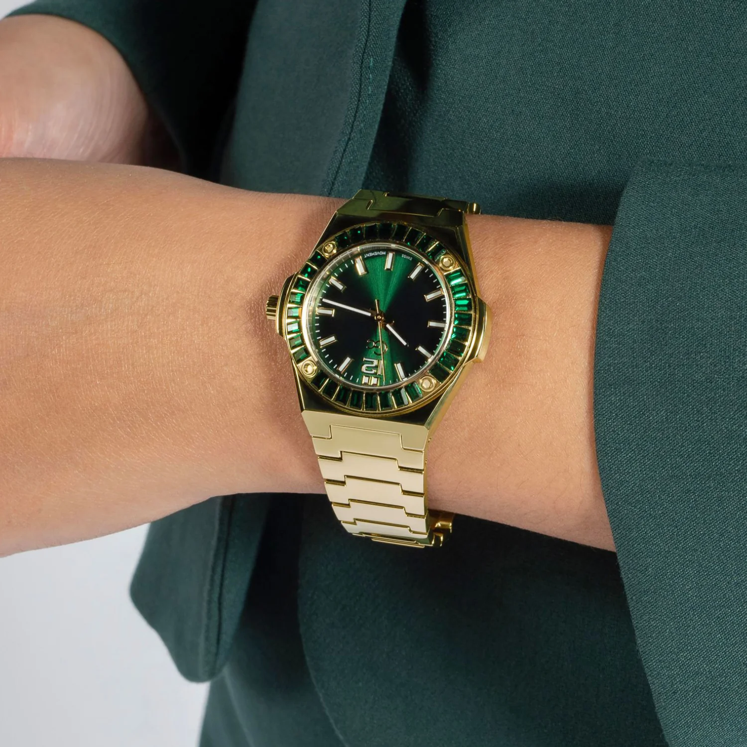 Idol Women Quartz Green Dial Analog Stainless Steel Watch Z34002L9MF - Image 8