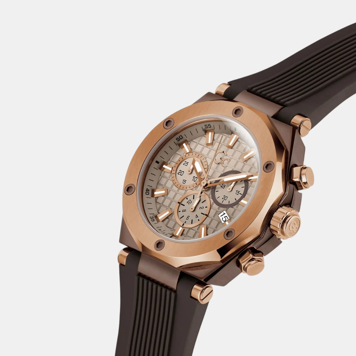 Legacy Men Quartz Beige Dial Chronograph Silicone Watch Z18007G1 - Image 5