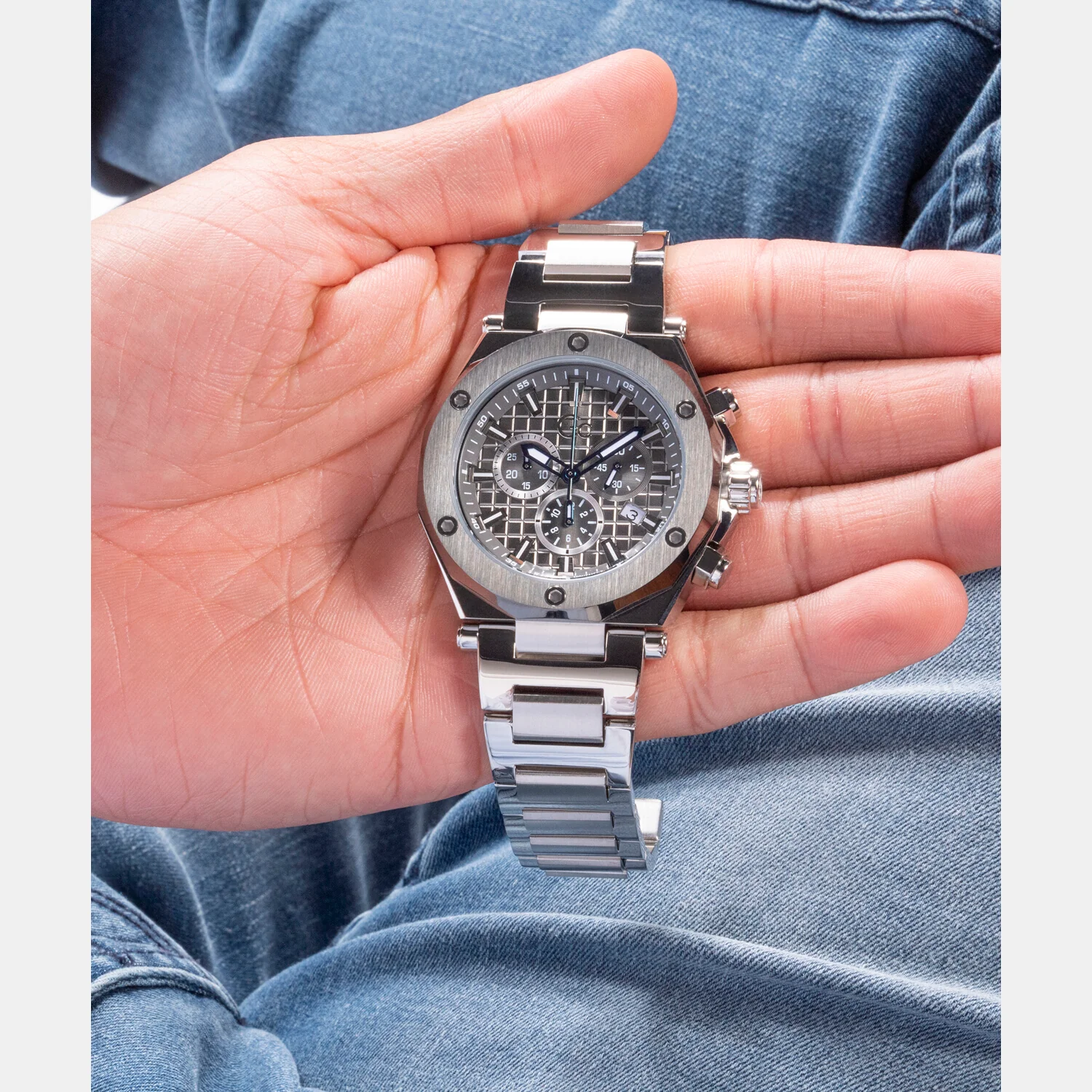 Legacy Men Quartz Grey Dial Chronograph Stainless Steel Watch Z18002G5MF - Image 8