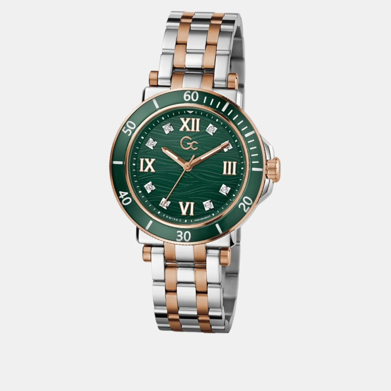 One Sport Lady Women Quartz Green Dial Analog Stainless Steel Watch Z45001L9MF - Image 3