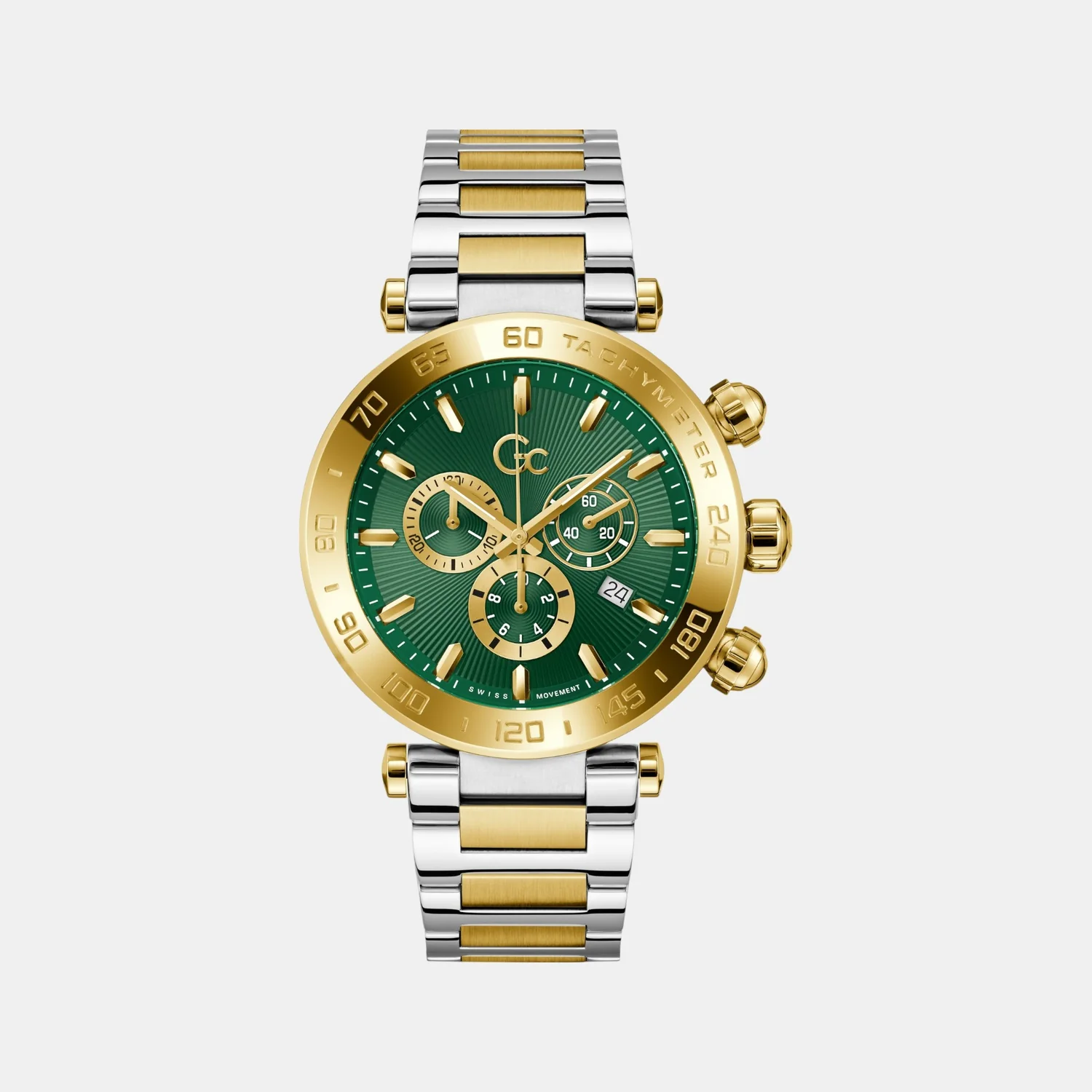 Select Men Quartz Green Dial Chronograph Stainless Steel Watch Z50004G9MF - Image 2
