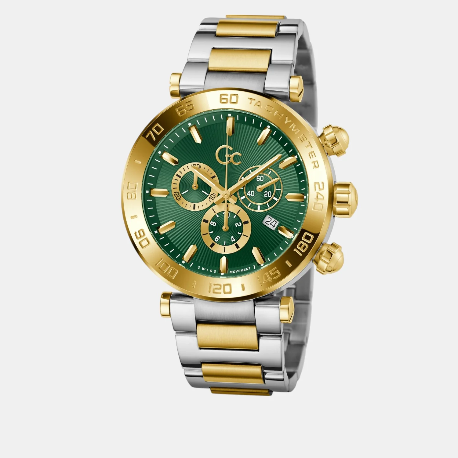 Select Men Quartz Green Dial Chronograph Stainless Steel Watch Z50004G9MF - Image 3