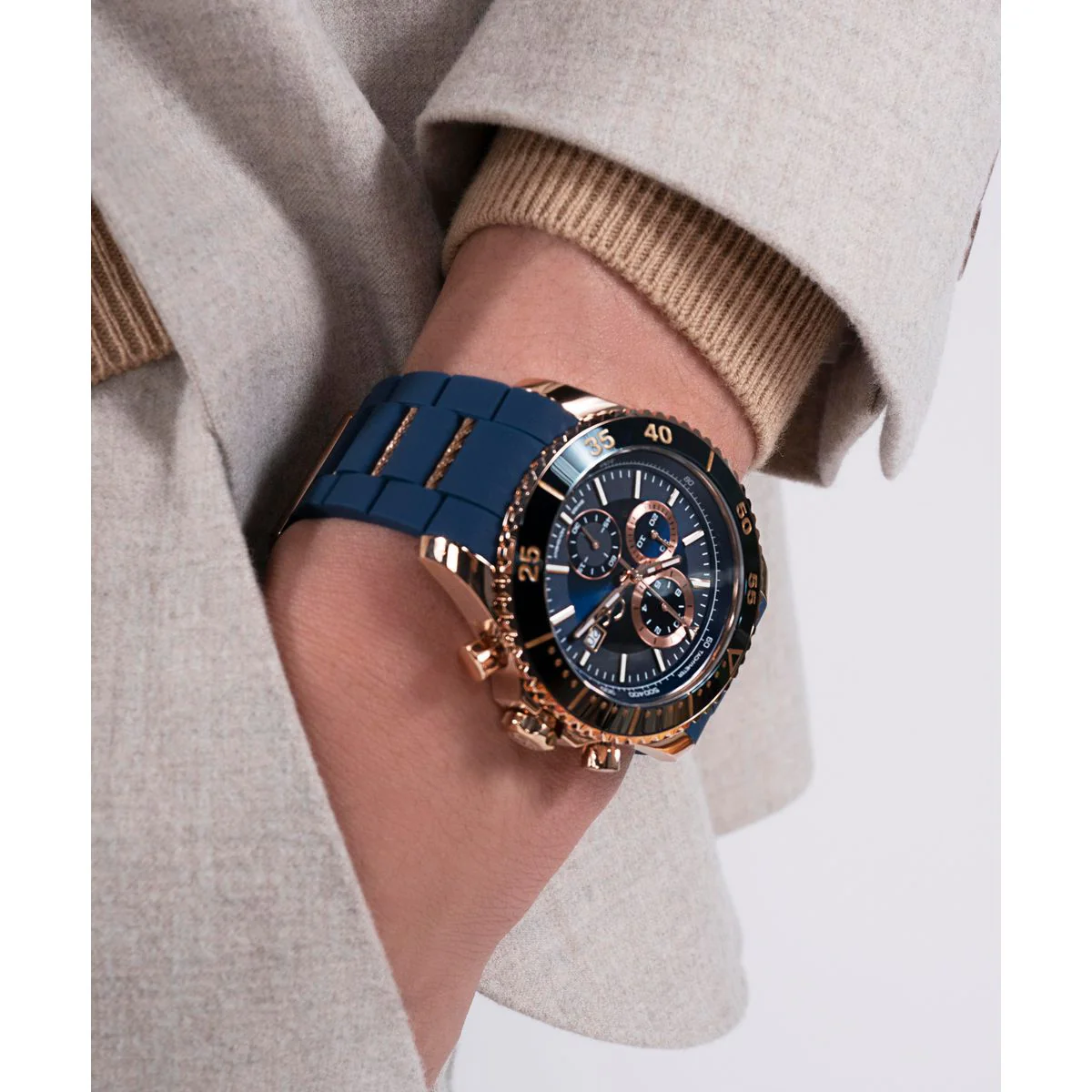 SpeedRacer Men Quartz Blue Dial Chronograph Silicone Watch Z51001G7MF - Image 7