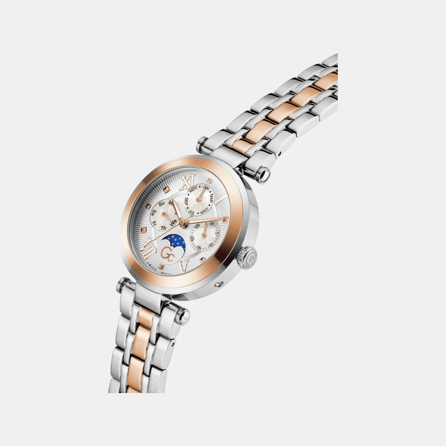 Sportchic Women Quartz White Dial Multi-Function Stainless Steel Watch Z62001L1 - Image 3