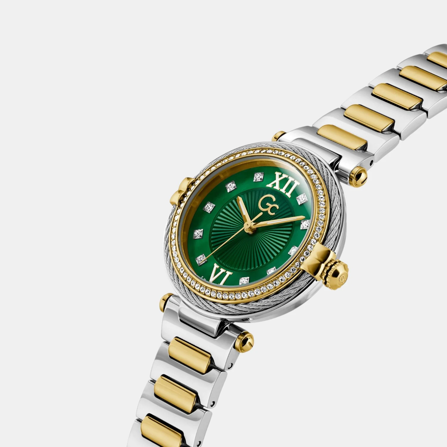 Vogue Cable Women Quartz Green Dial Analog Stainless Steel Watch Z52002L9MF - Image 4