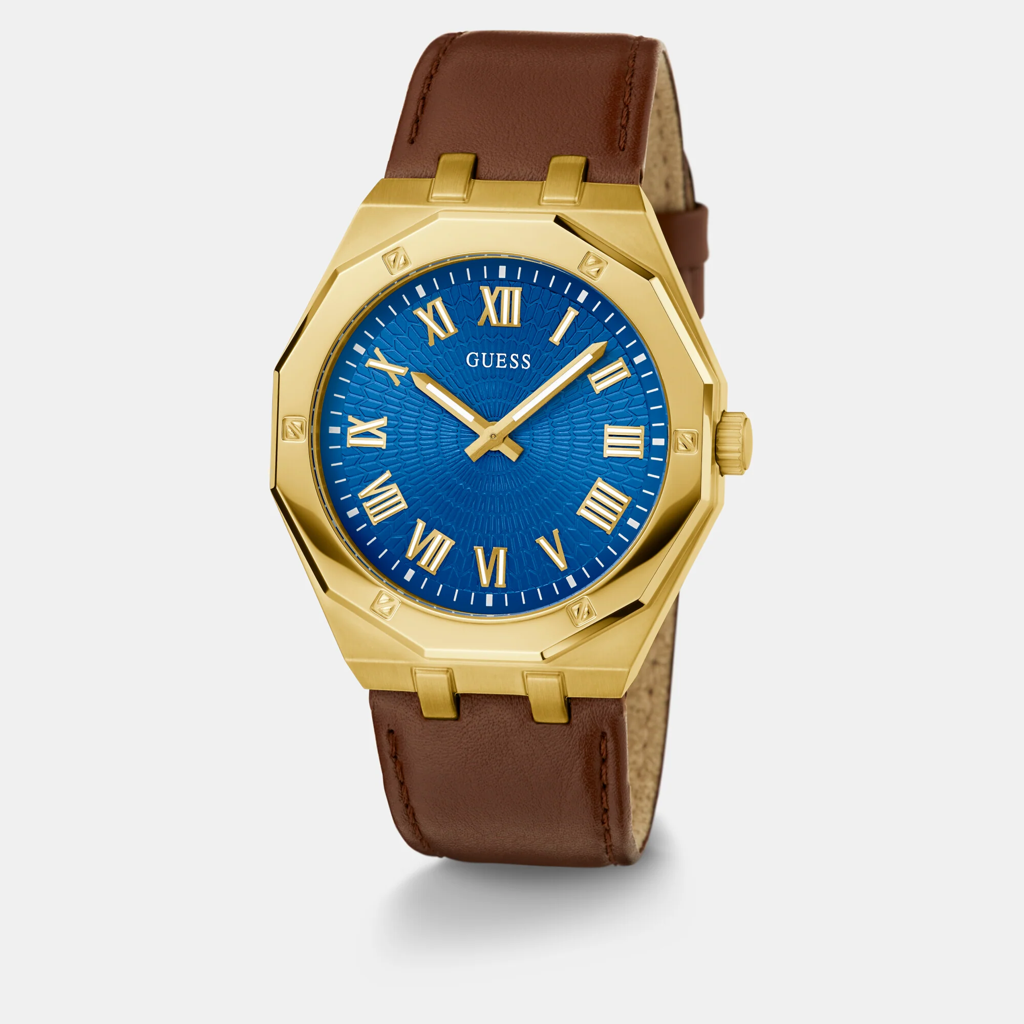 Asset Men Quartz Blue Dial Analog Leather Watch GW0663G2 - Image 4