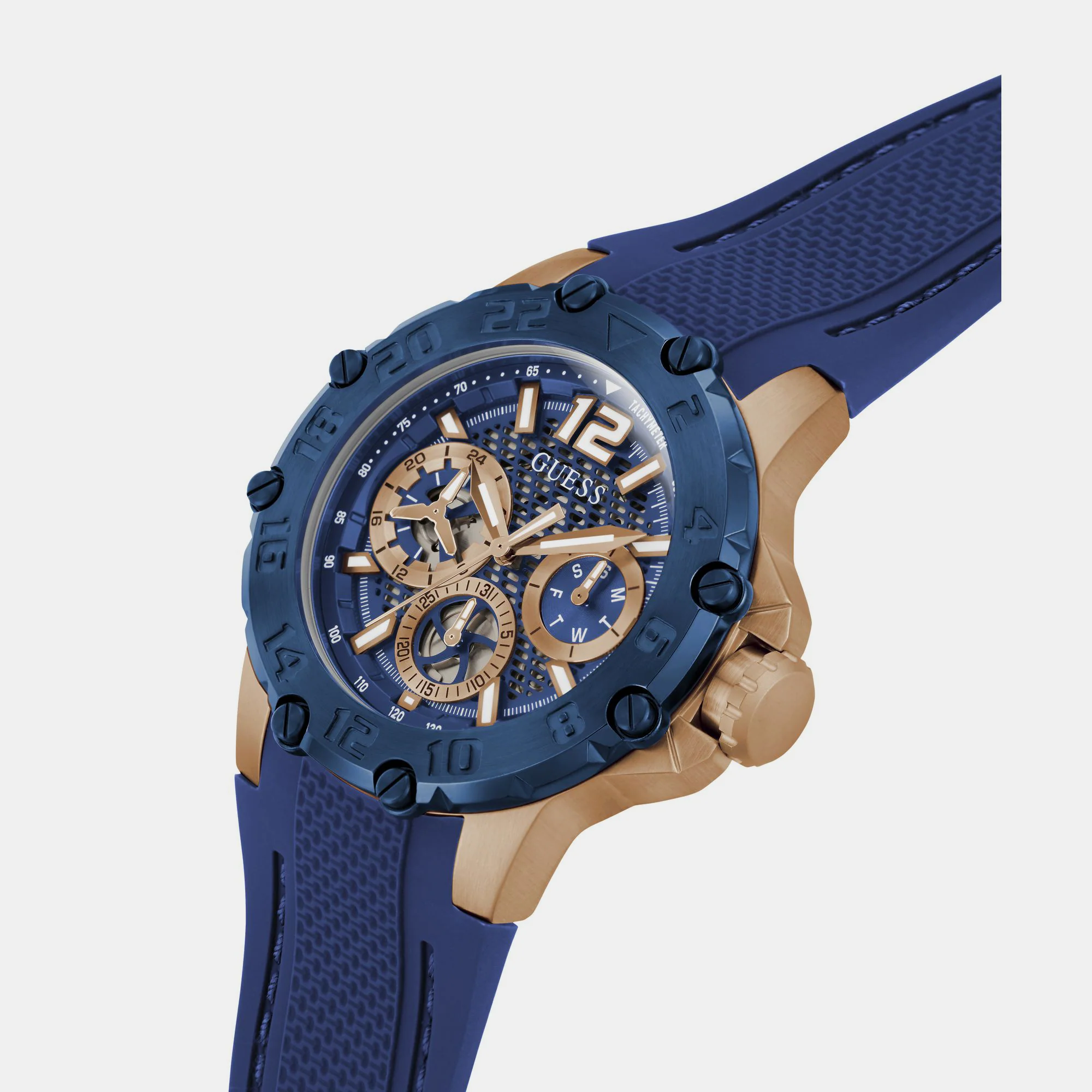 Contender Men Quartz Blue Dial Chronograph Silicone Watch GW0640G3 - Image 5