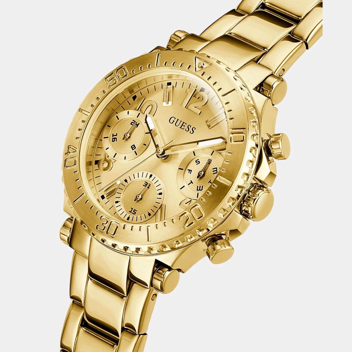 Cosmic Women Quartz Gold Dial Chronograph Stainless Steel Watch GW0465L1 - Image 3