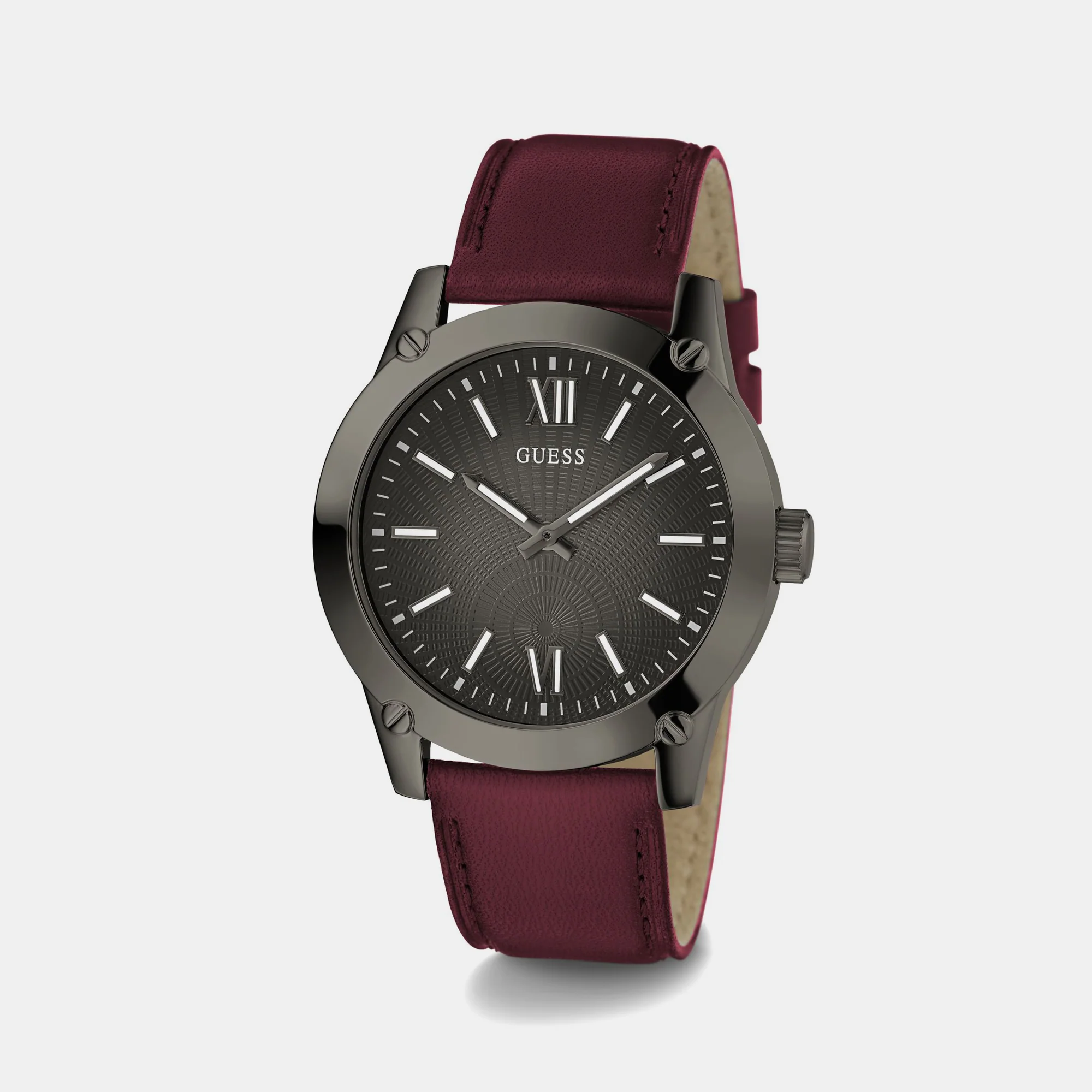 Crescent Men Quartz Grey Dial Analog Leather Watch GW0628G4 - Image 7