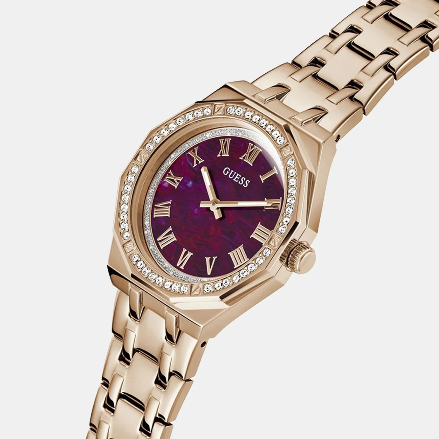 Desire Women Quartz Purple Dial Analog Stainless Steel Watch GW0770L3 - Image 2